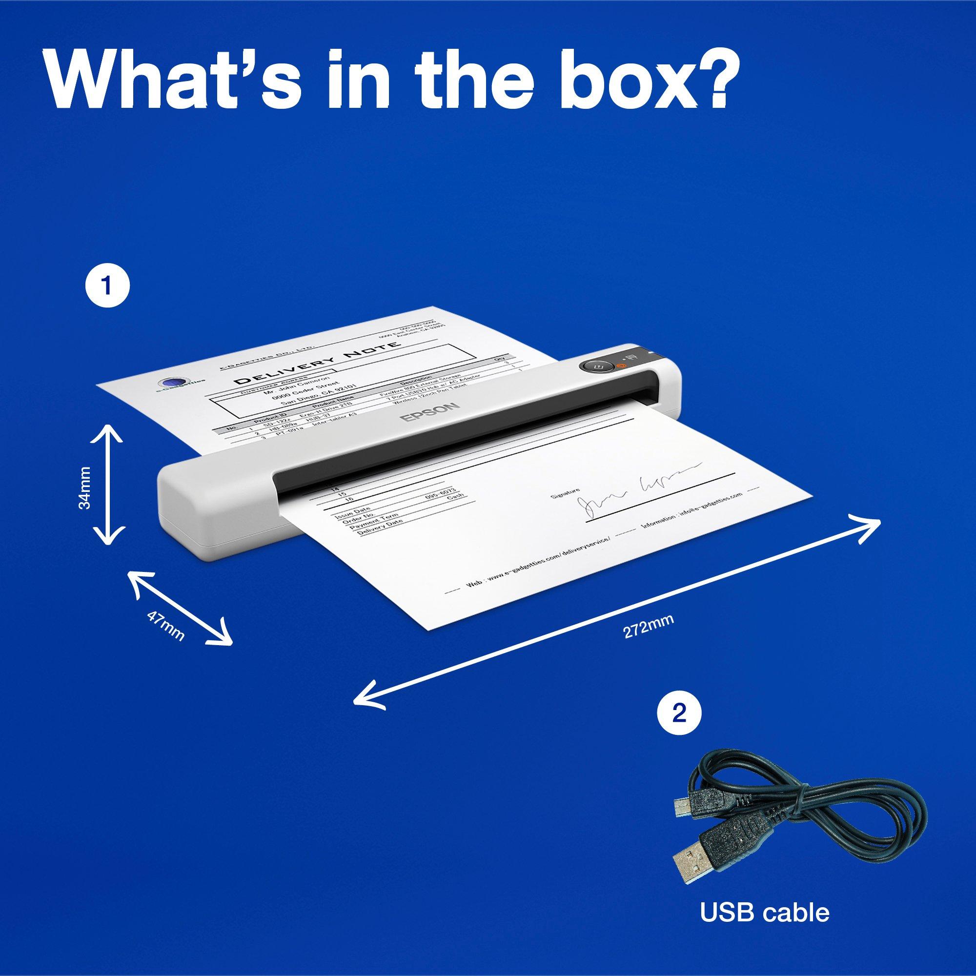 Epson WorkForce DS-70 whats in the box