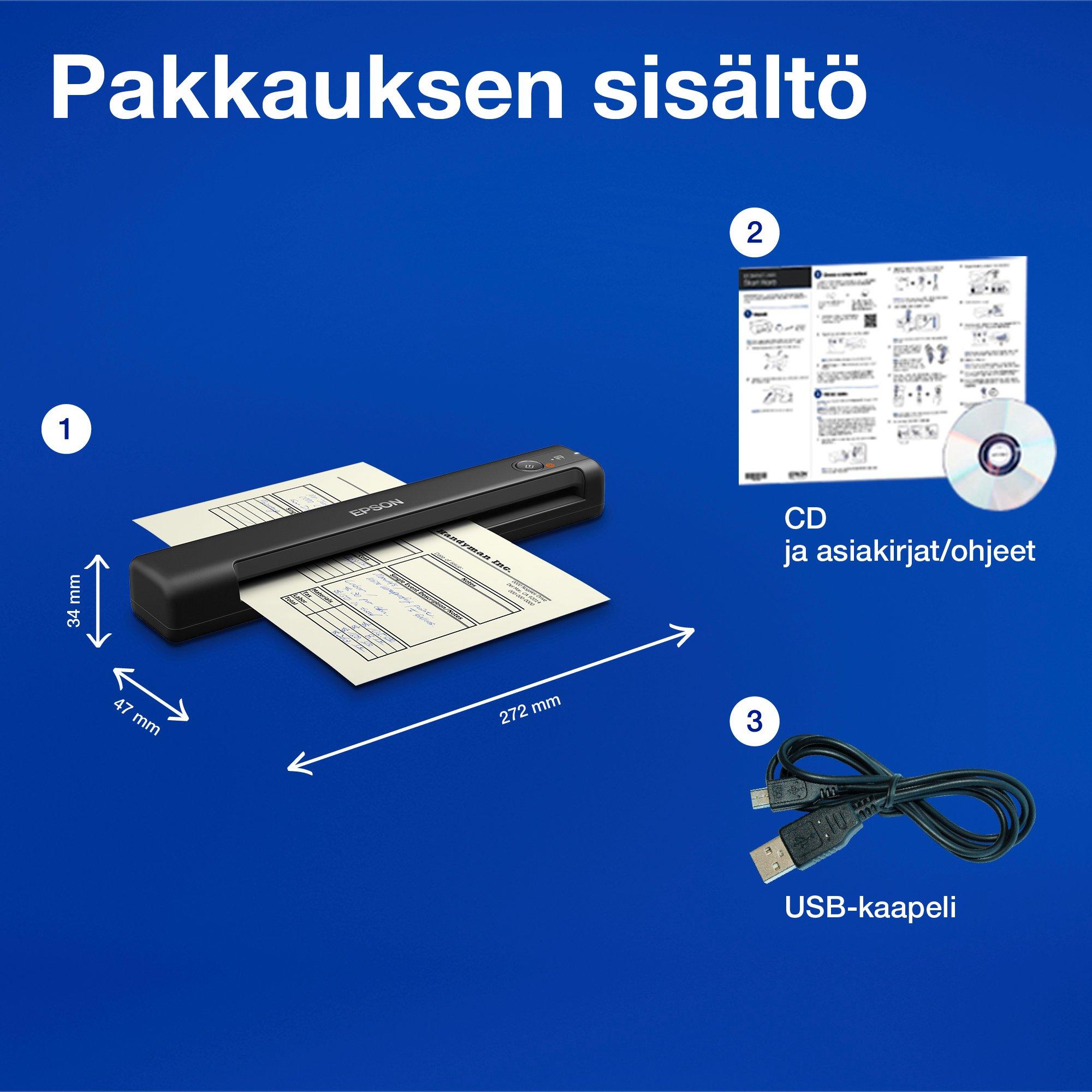 Epson Workforce ES-50 whats in the box