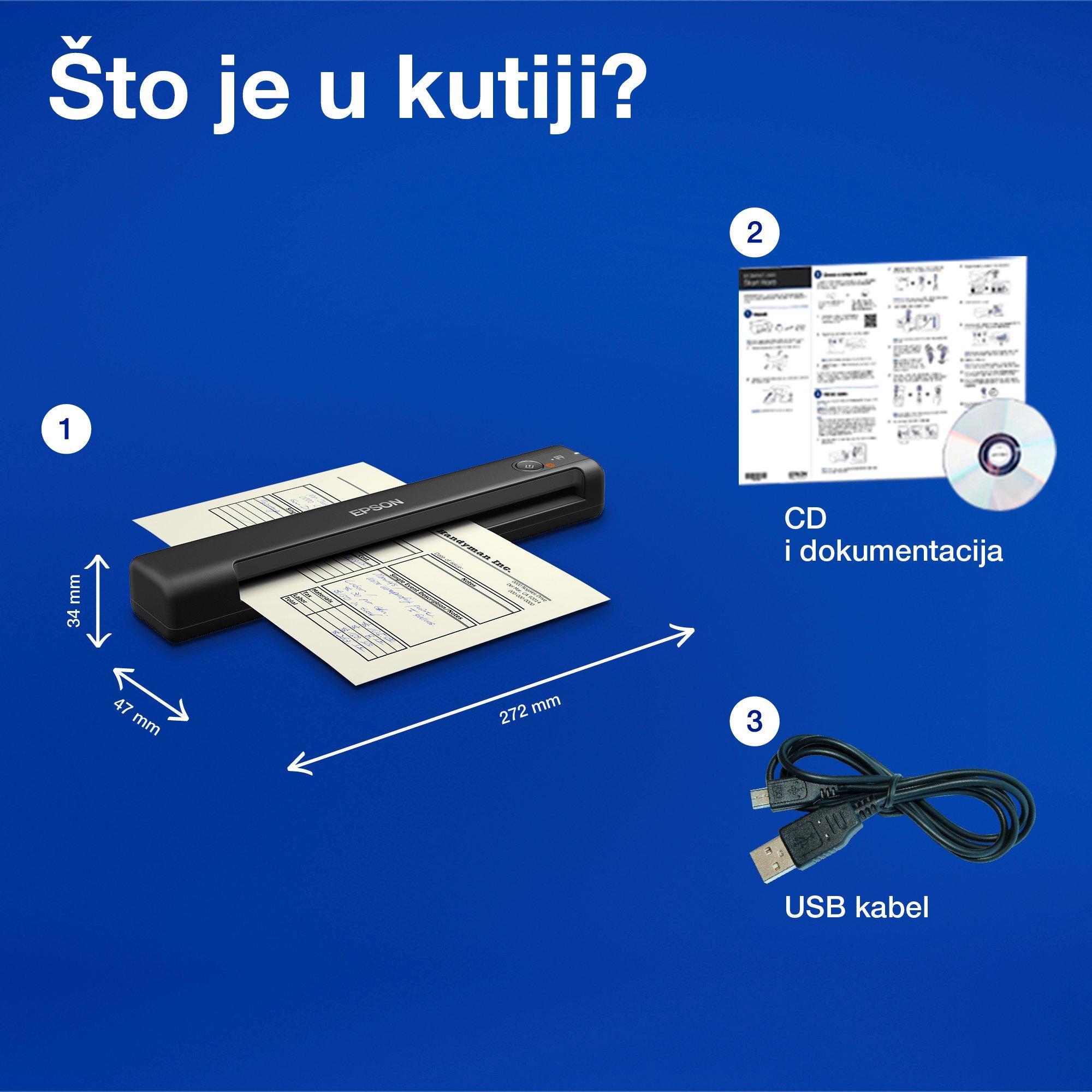 Epson Workforce ES-50 whats in the box