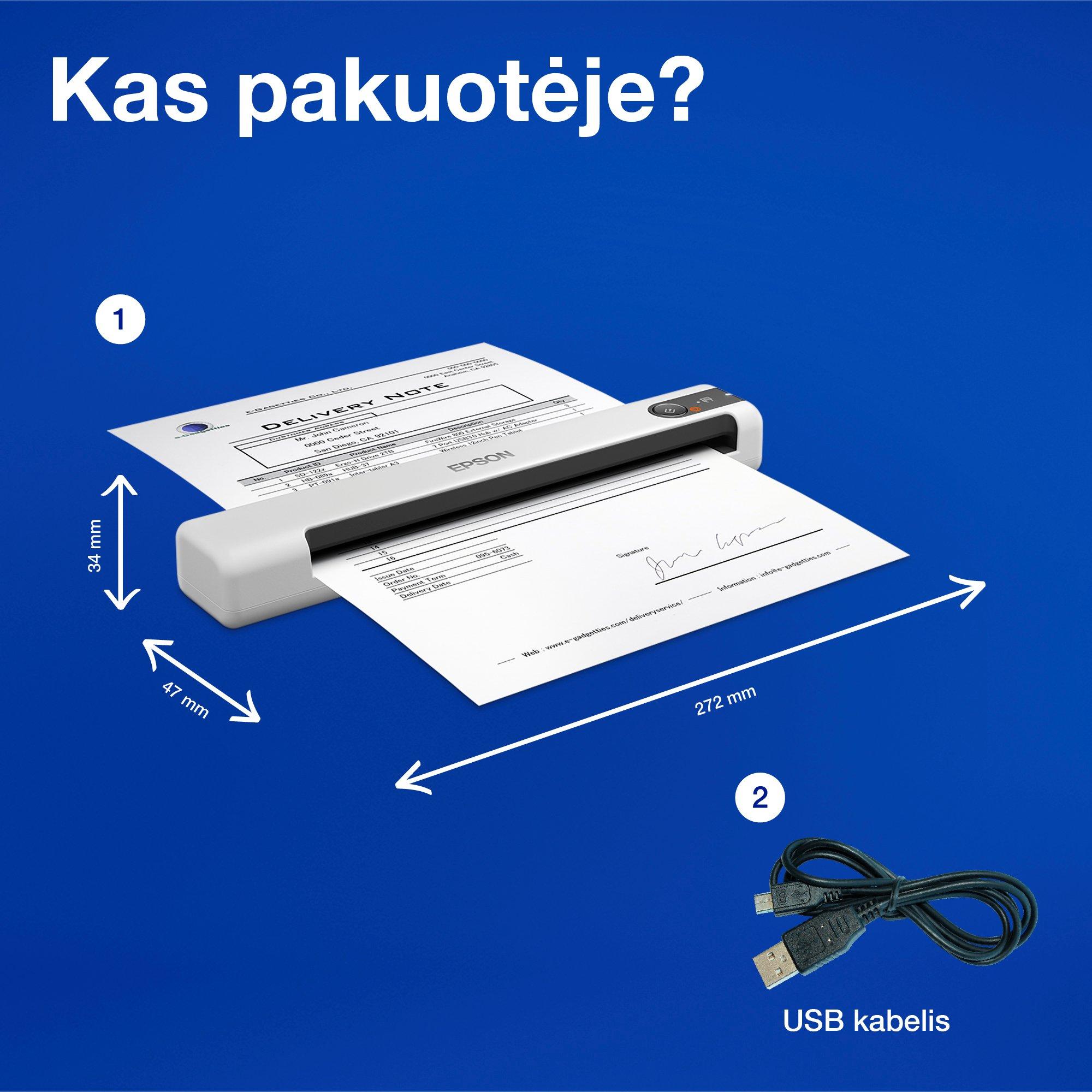 Epson WorkForce DS-70 whats in the box