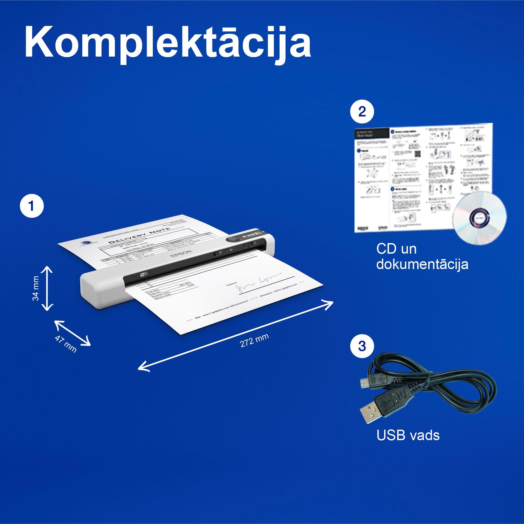 Epson WorkForce DS-80W whats in the box