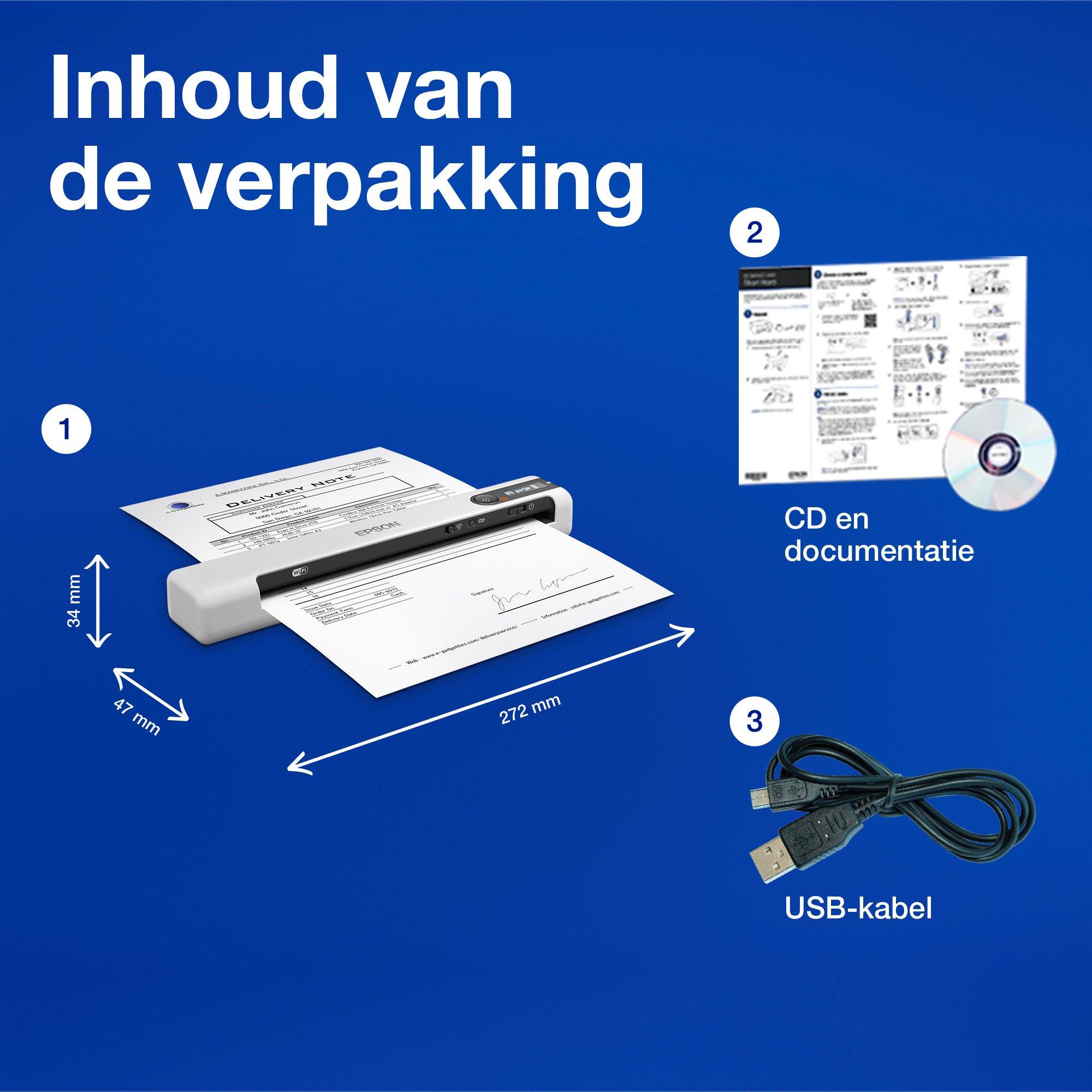 Epson WorkForce DS-80W whats in the box