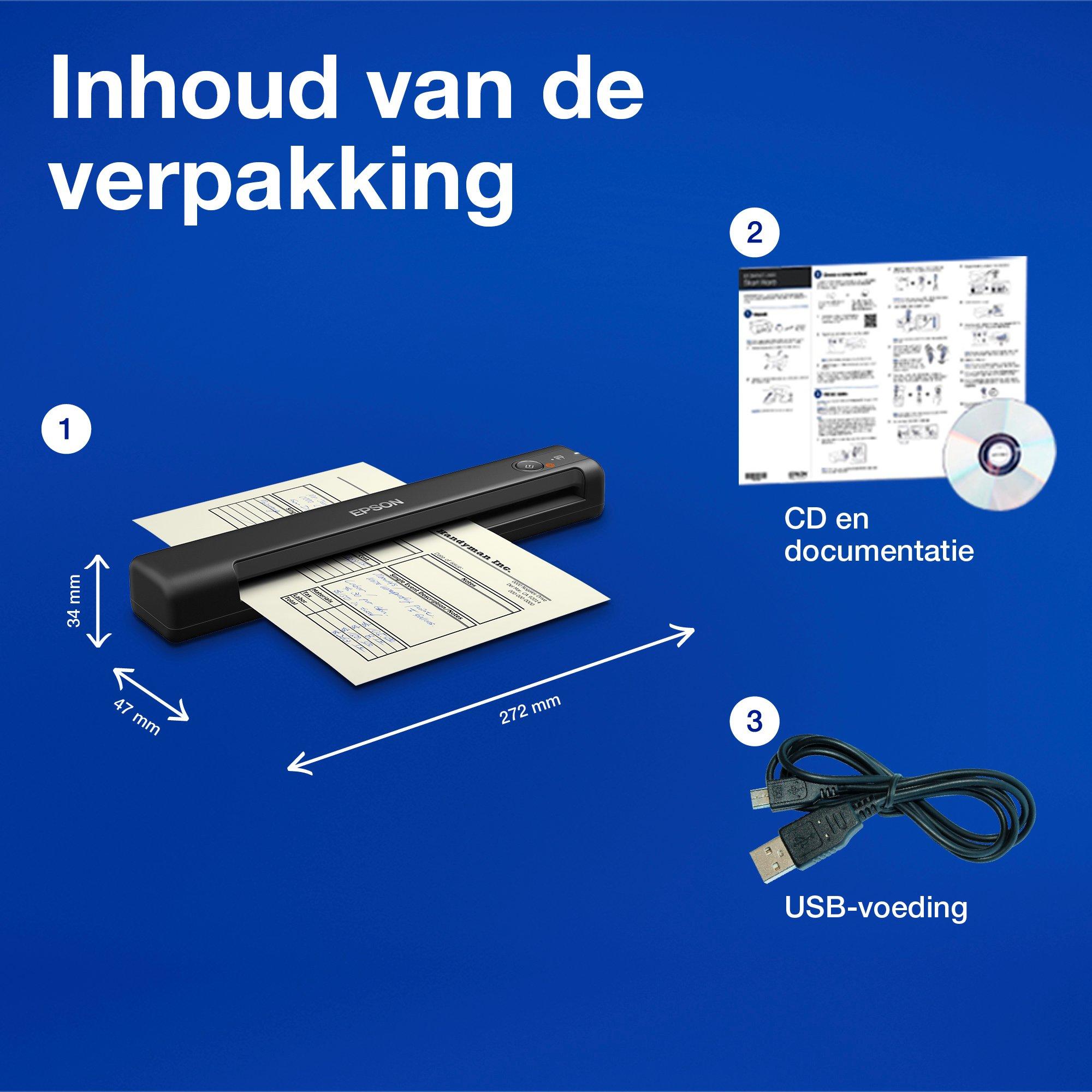 Epson Workforce ES-50 whats in the box