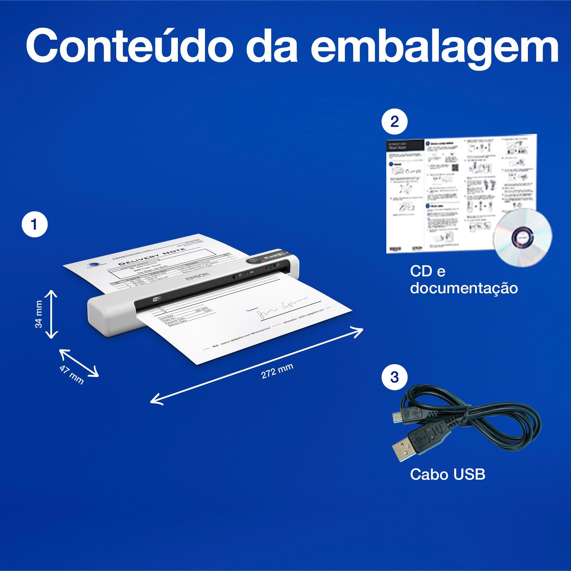 Epson WorkForce DS-80W whats in the box