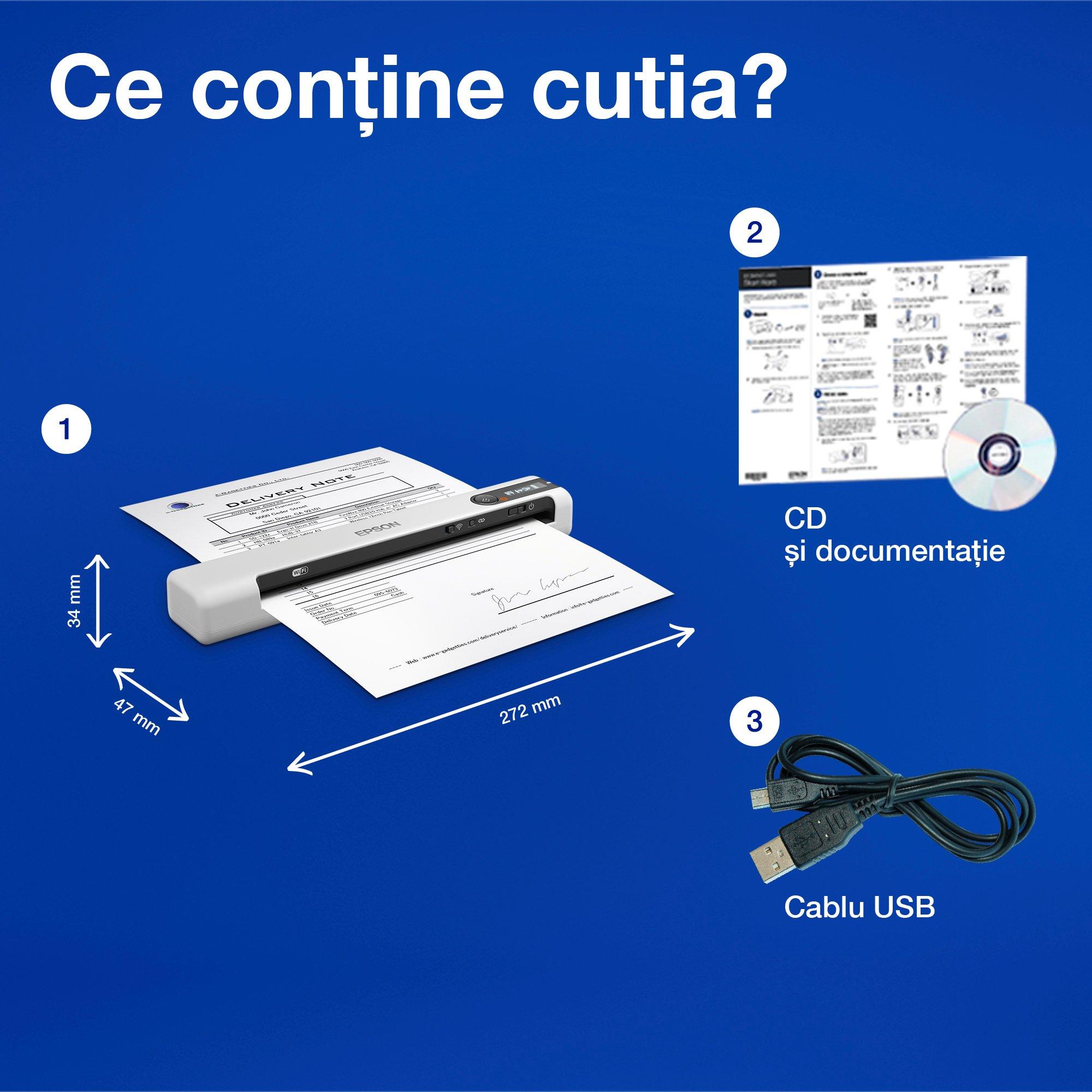Epson WorkForce DS-80W whats in the box
