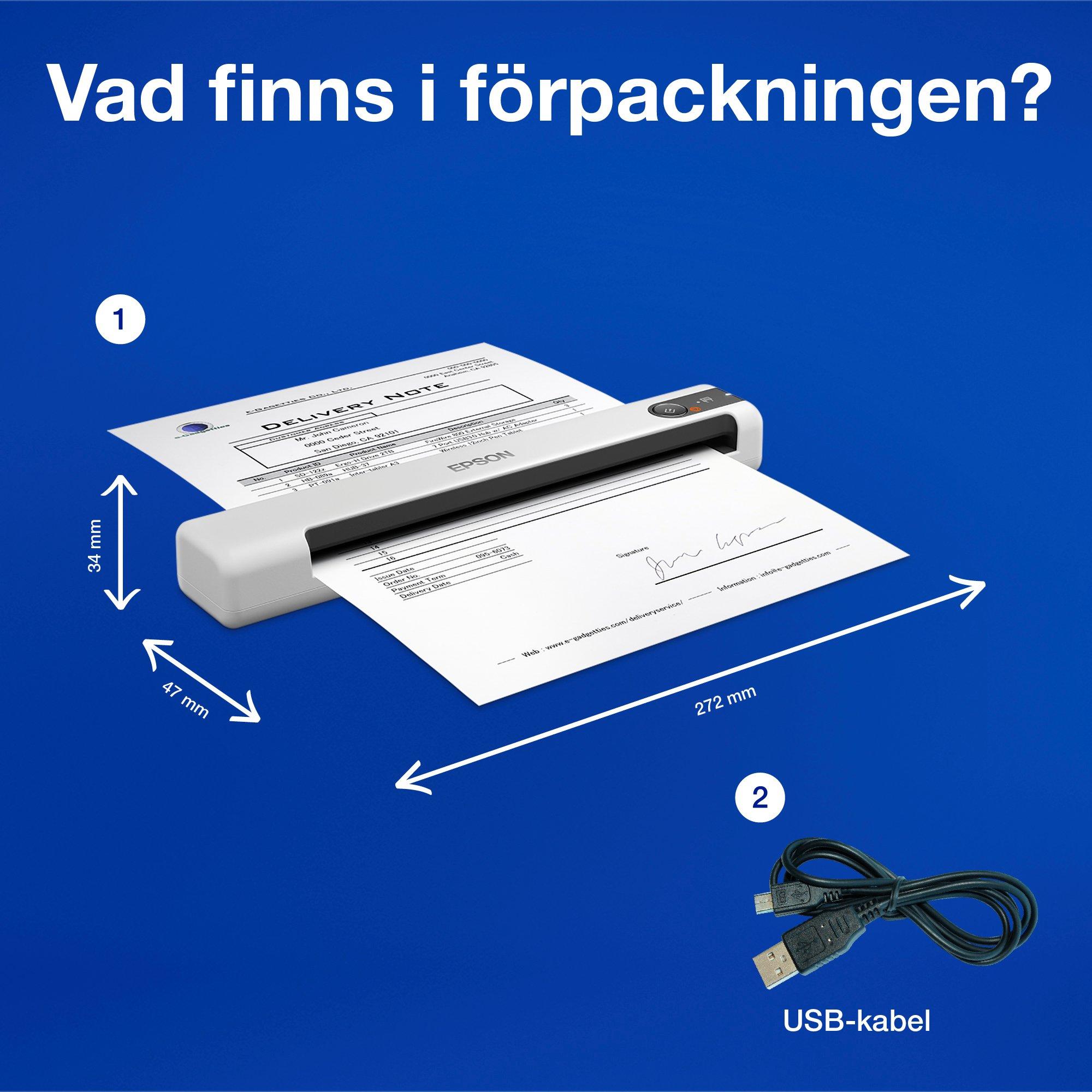 Epson WorkForce DS-70 whats in the box