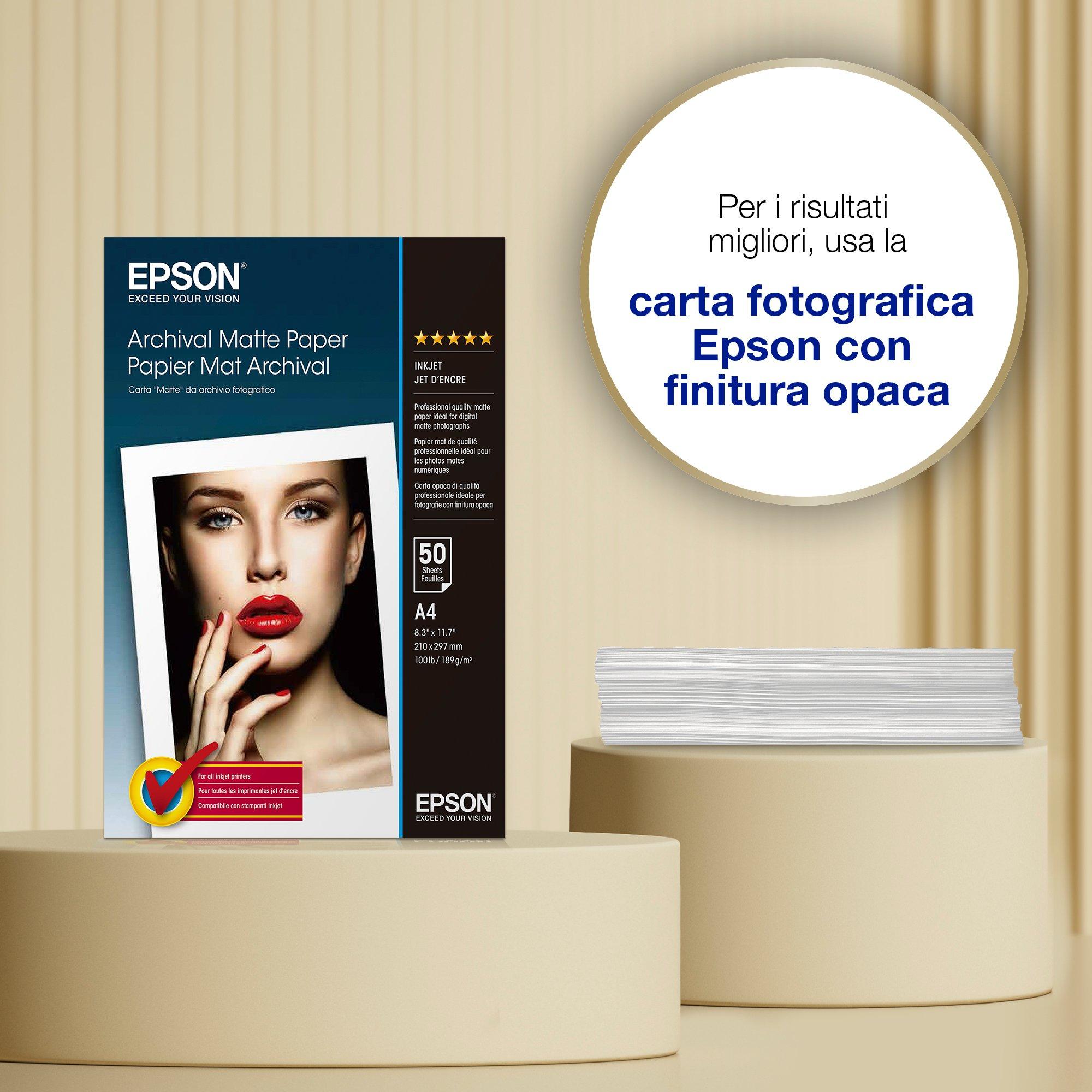 Carta Fotografica A3 Opaca Confezione 100 Fogli Carta Speciale Epson - Foto 8