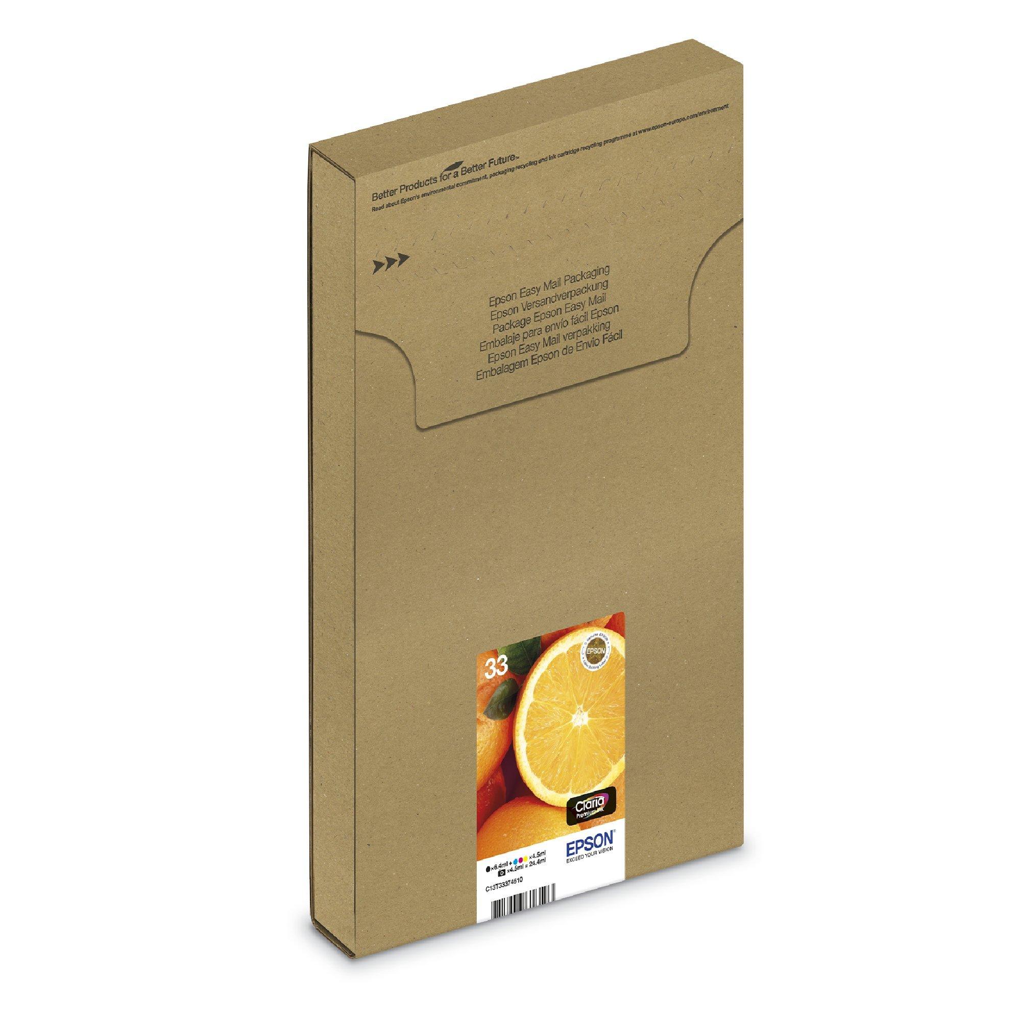 Encre EasyMail Claria Premium multipack 5 couleurs Oranges 33