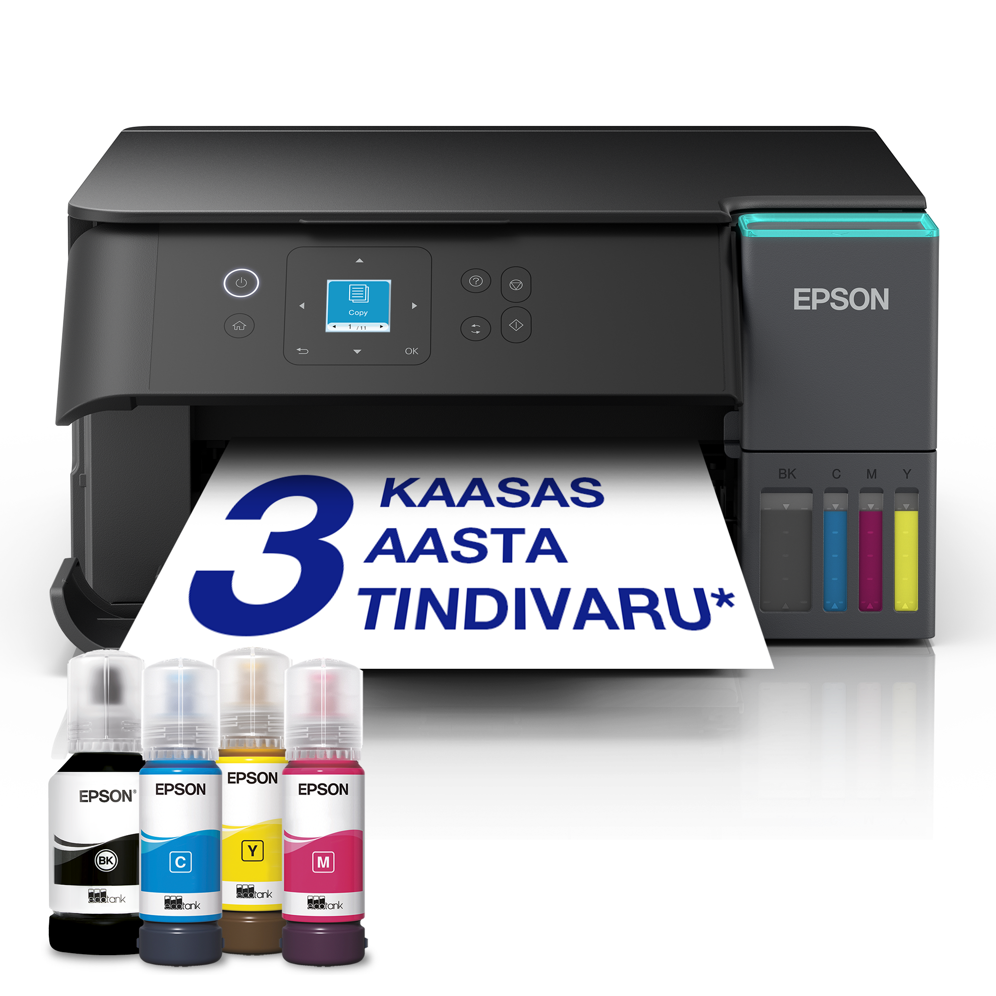 EcoTank L4360 A4 multifunktsionaalne Wi-Fi ja AirPrinti tindimahutiga printer, lisaks skannimine, kopeerimine ja kahepoolne printimine, kuni 3 aastat tinti kaasas