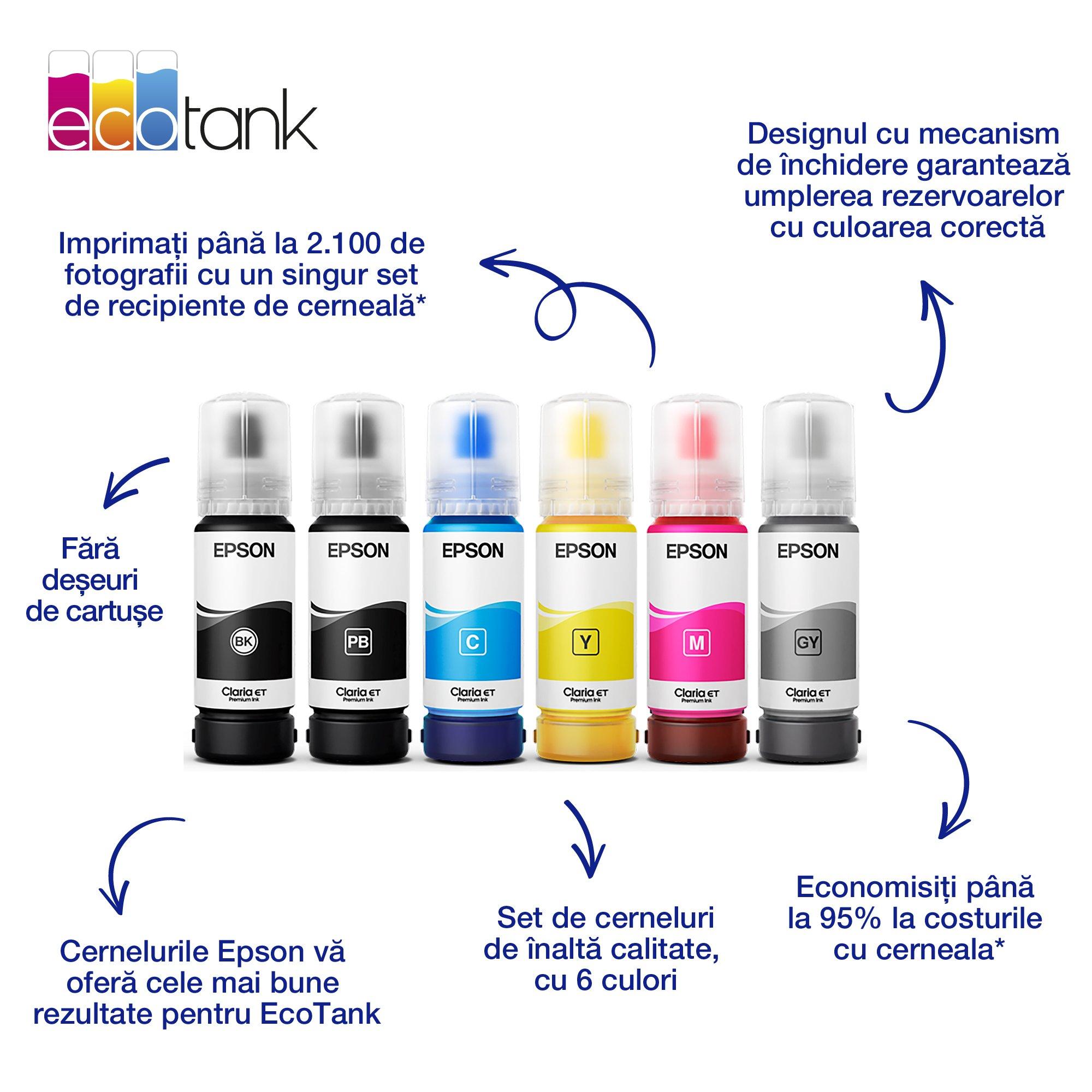 115 EcoTank Cyan ink bottle | Consumabile Imprimante | Cerneală