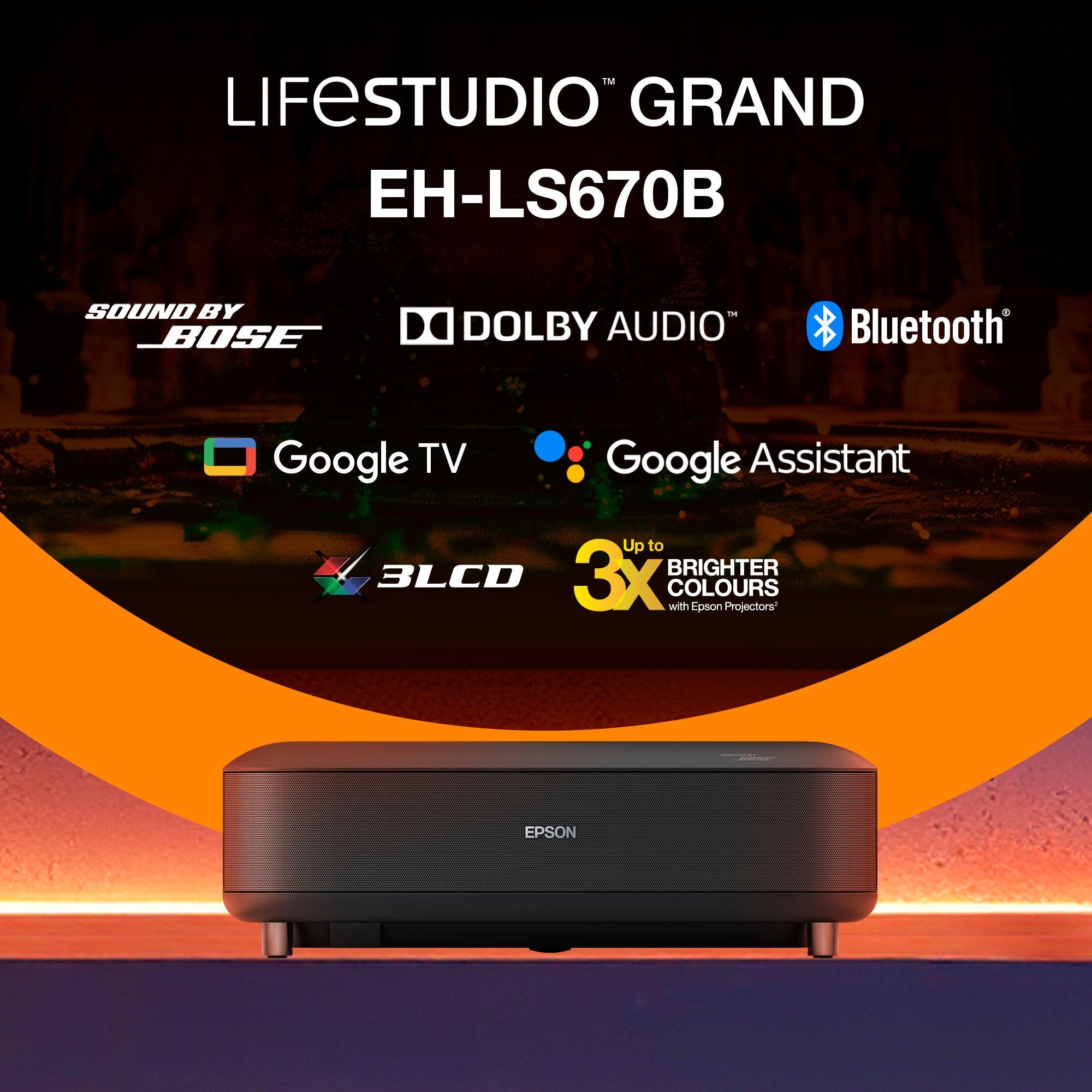 Epson Lifestudio Grand EH-LS670B Metallic black, Ultra-Short-Throw