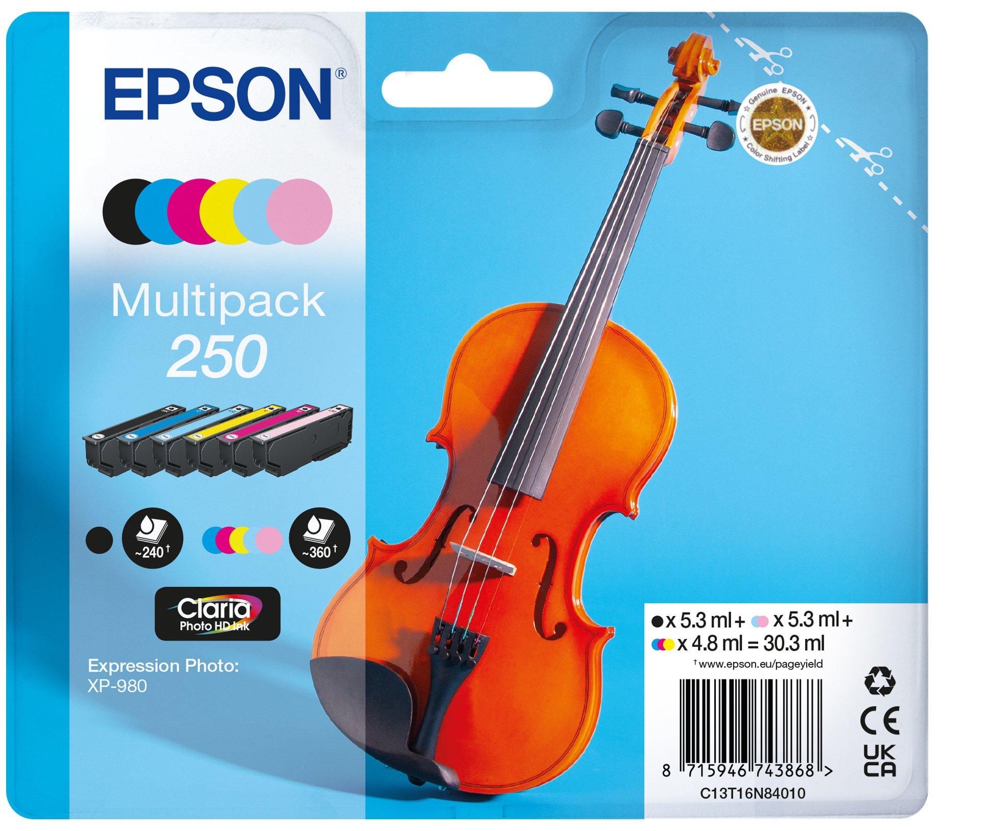 Multipack 6-colours 250 Violin Claria Photo HD Ink