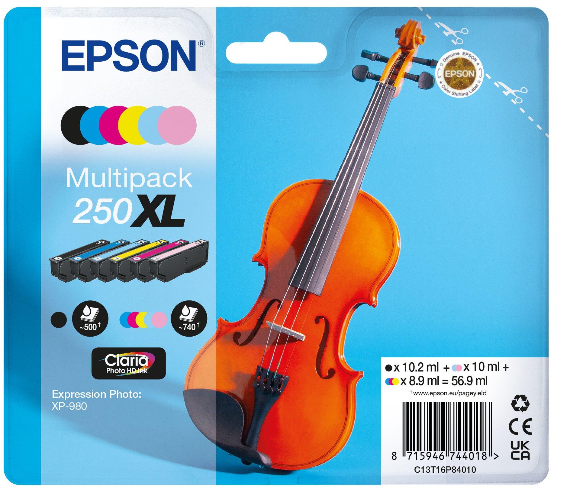 Multipack 6-colours 250XL Violin Claria Photo HD Ink