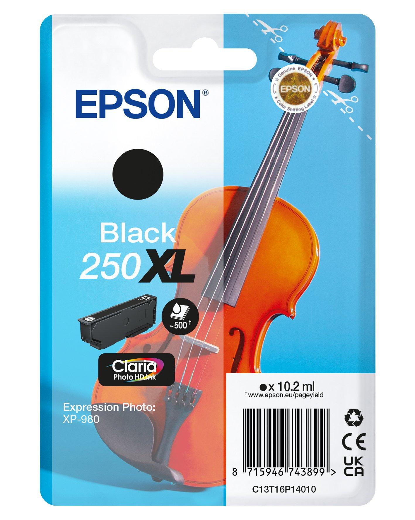 Singlepack Black 250XLViolin Claria Photo HD Ink