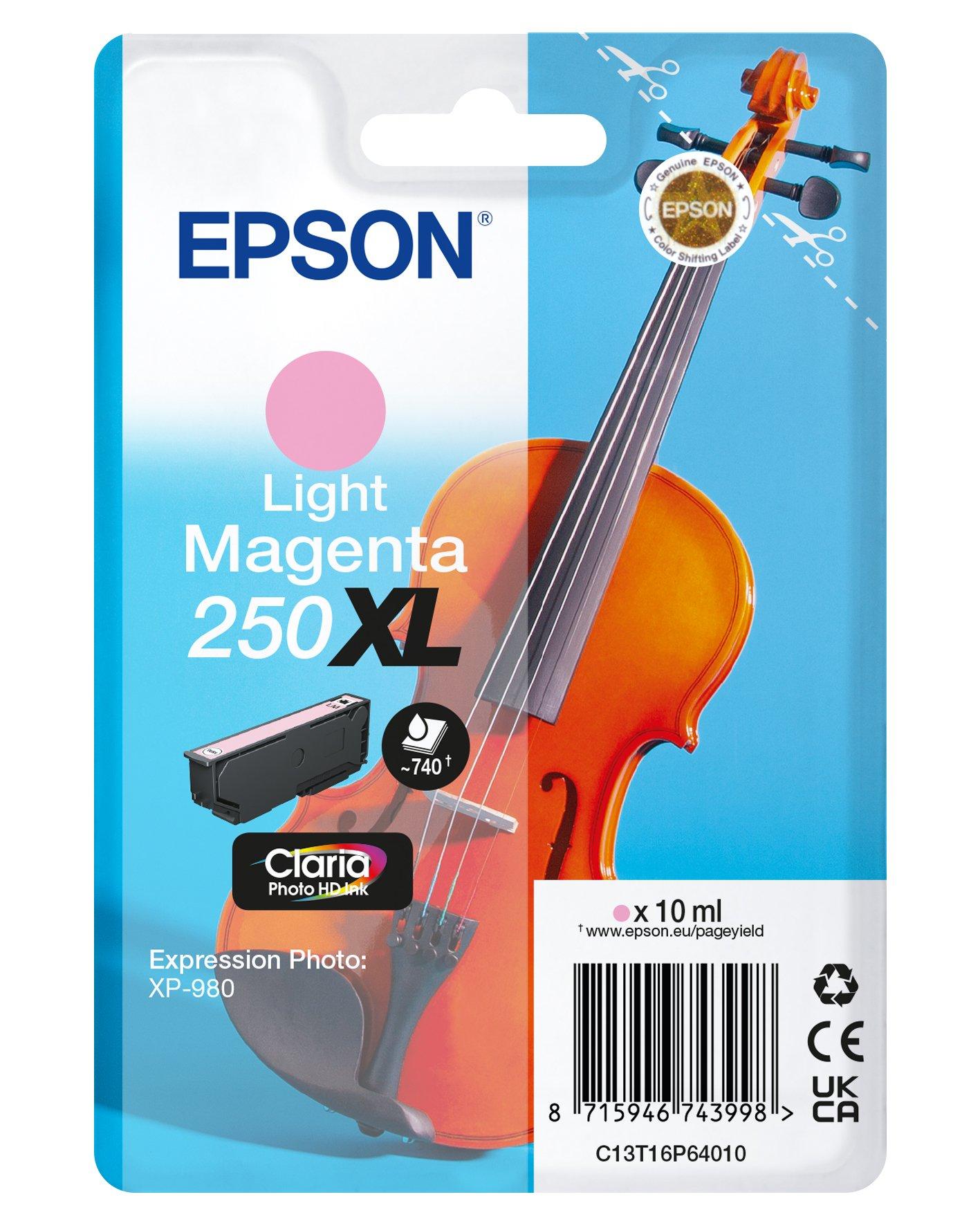 Singlepack Light Magenta 250XL Violin Claria Photo HD Ink