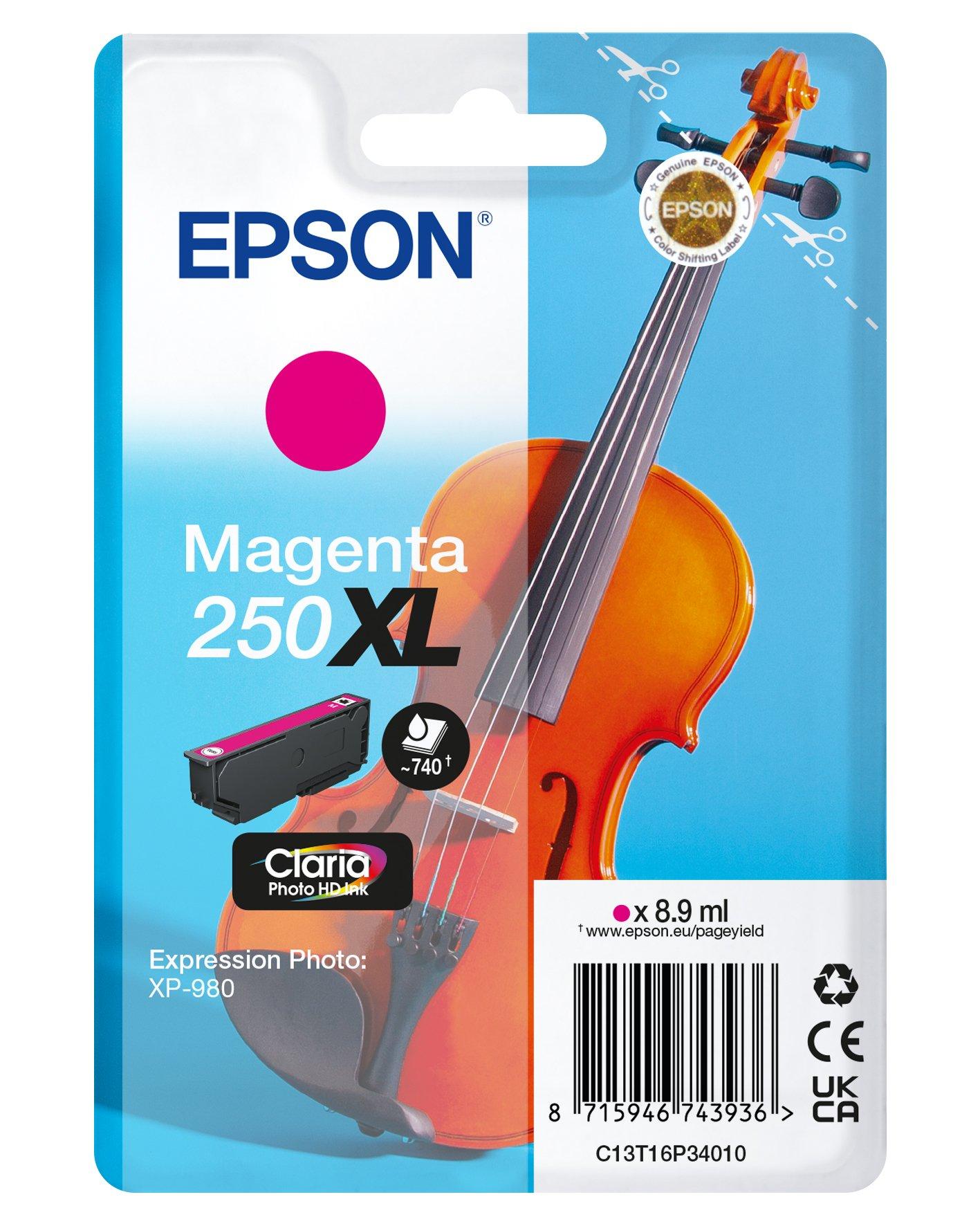 Singlepack Magenta 250XL Violin Claria Photo HD Ink
