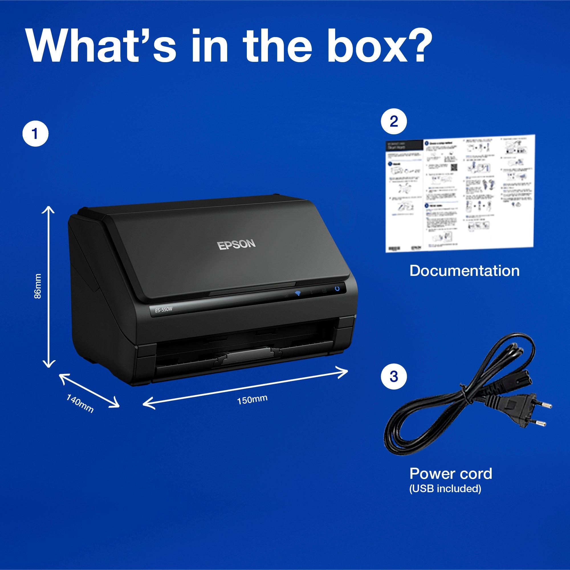 WorkForce ES-550W whats in the box