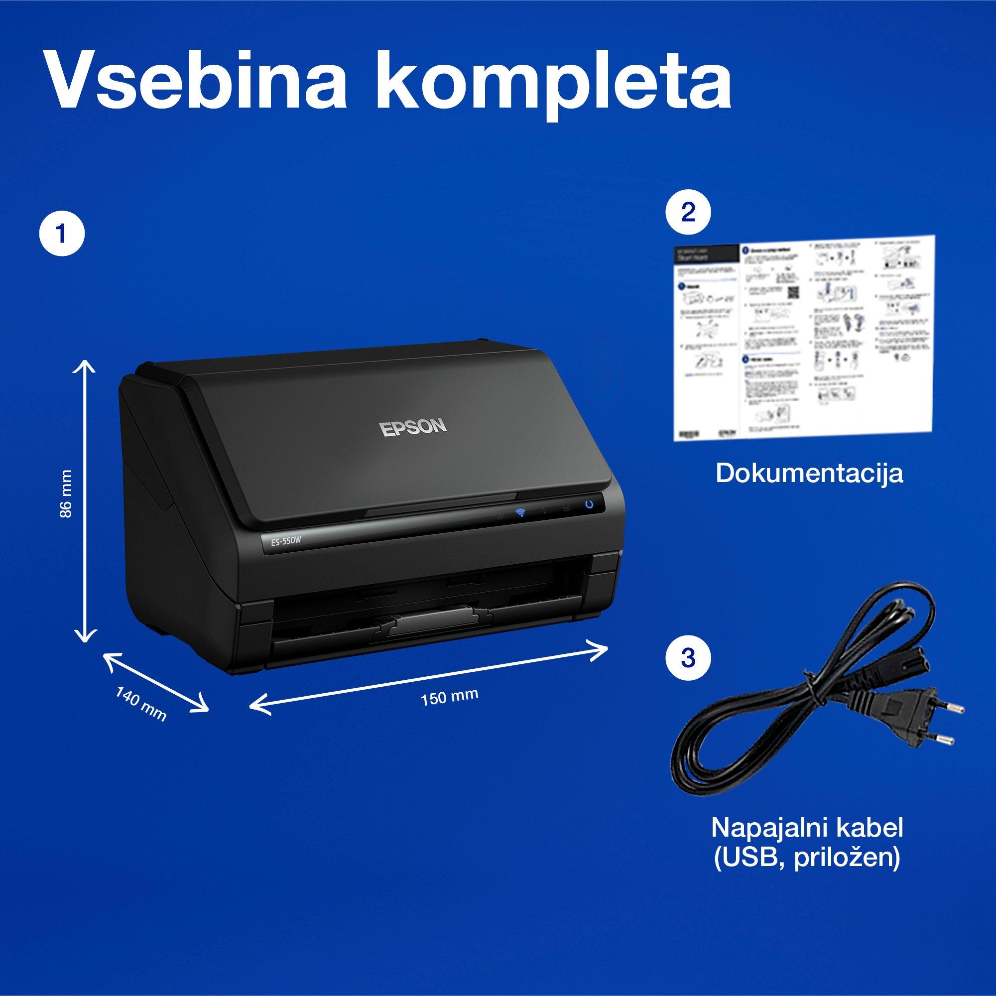 WorkForce ES-550W whats in the box