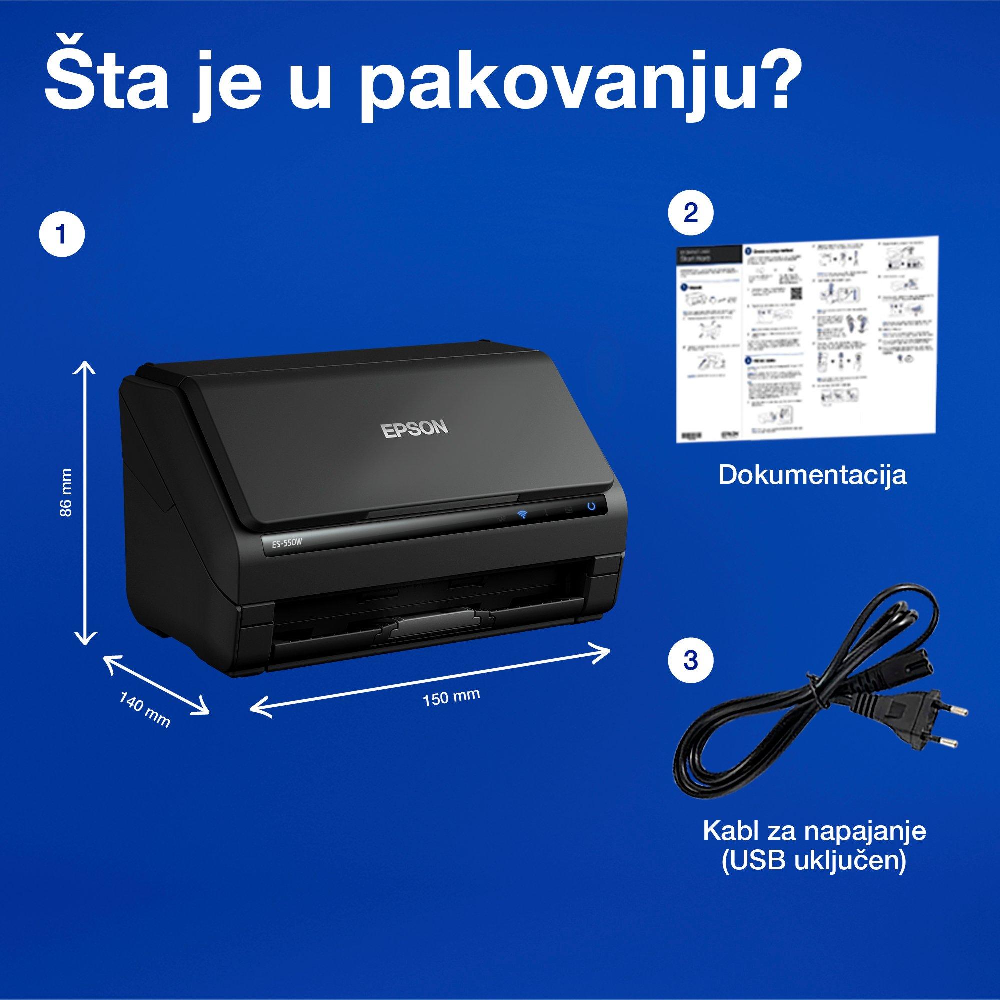 WorkForce ES-550W whats in the box