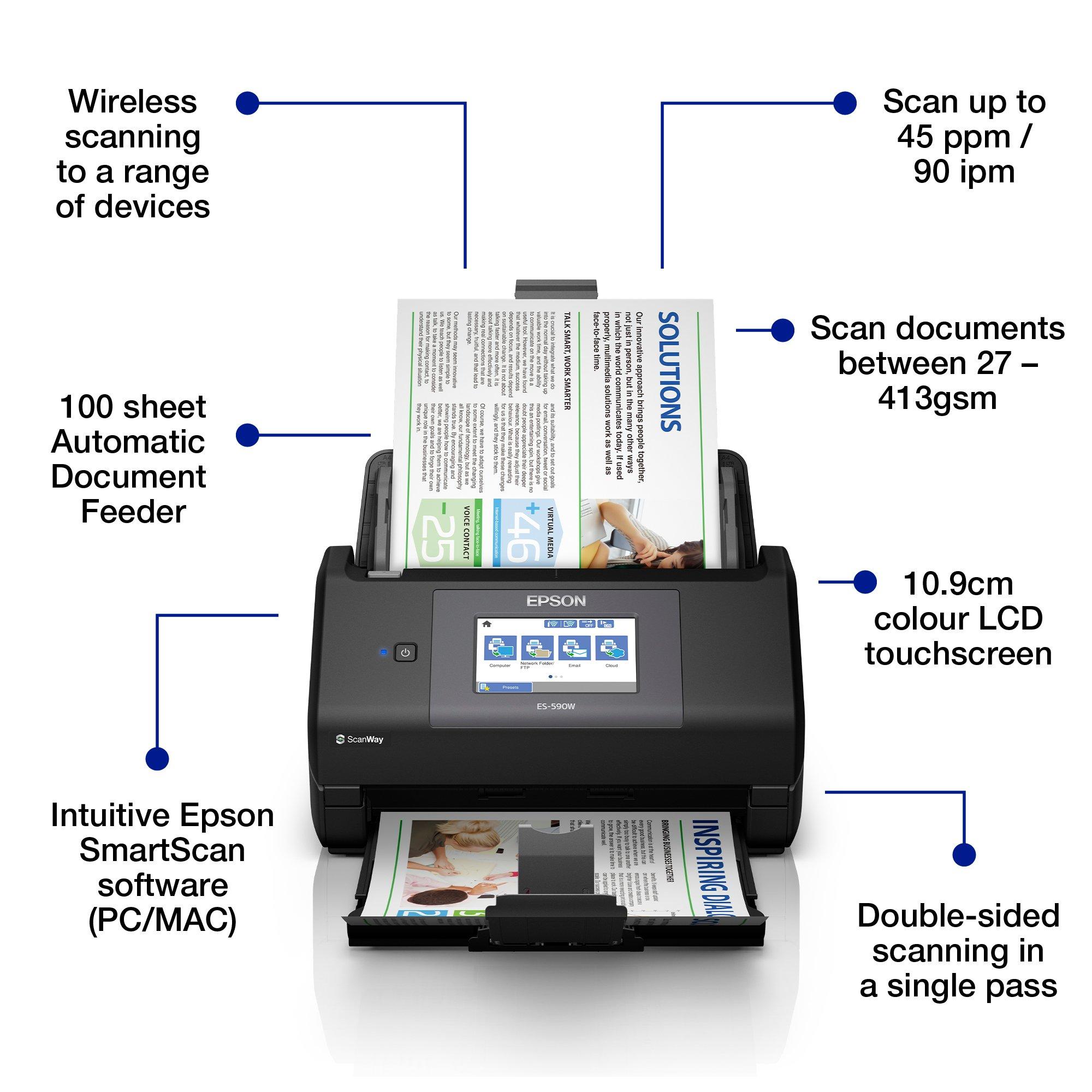 WorkForce ES-590W A4 auto-duplex scanner | Photo Scanner