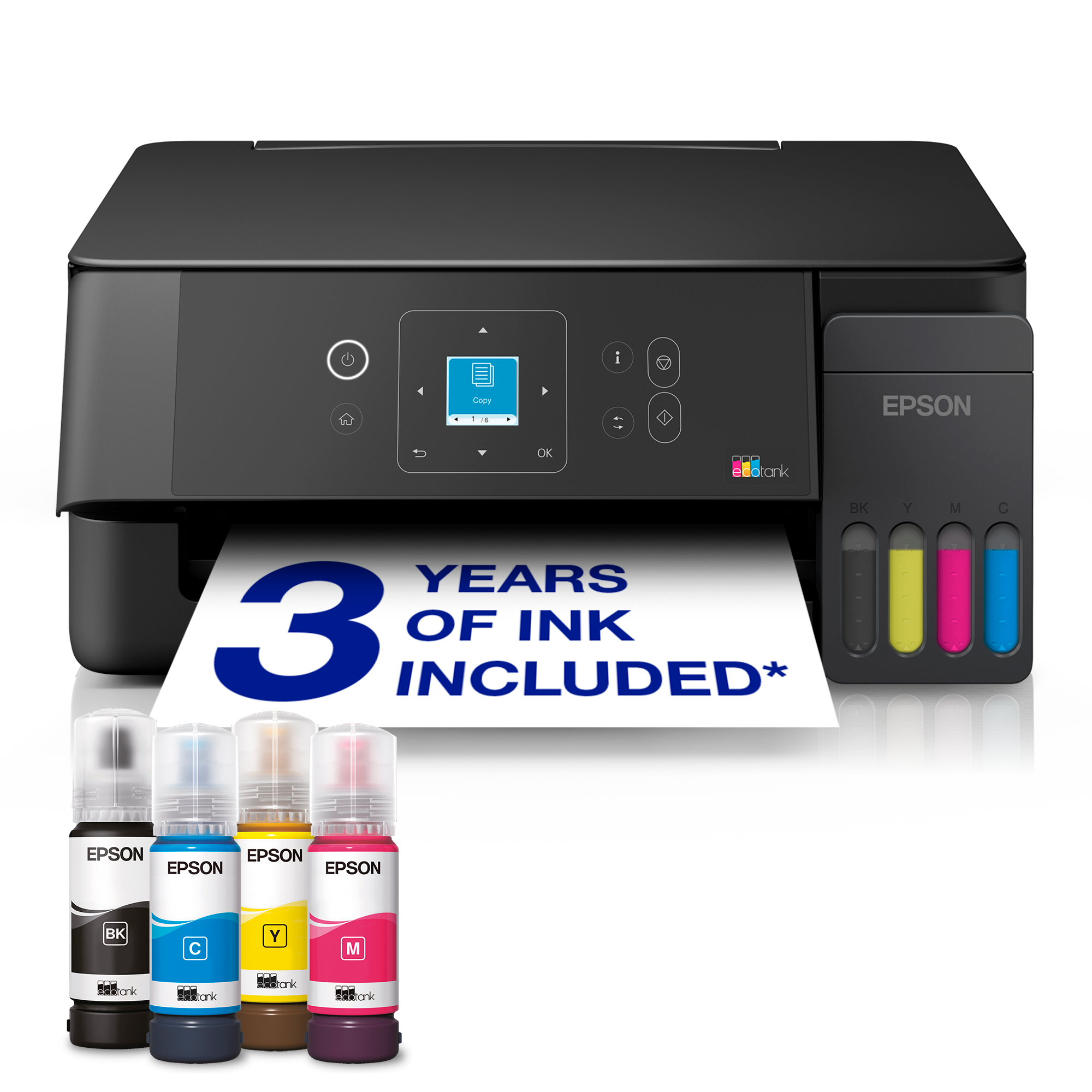 EcoTank ET-2920 A4 Multifunction Wi-Fi & AirPrint Ink Tank Printer With LCD Screen And Up To 3 Years Of Ink Included