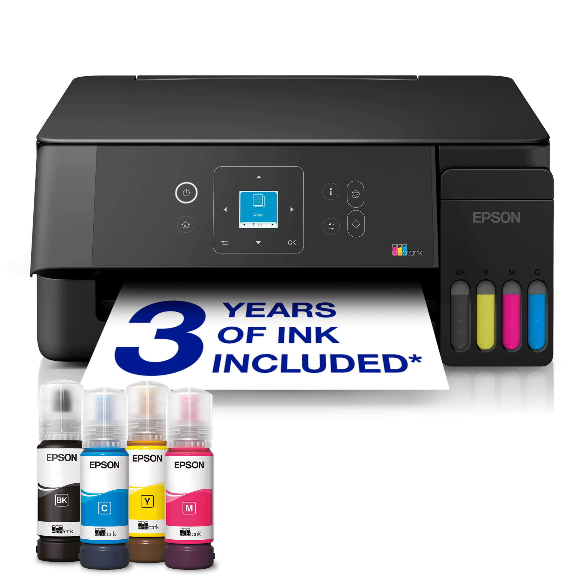 EcoTank ET-2921 A4 Multifunction Wi-Fi & AirPrint Ink Tank Printer With LCD Screen And Up To 3 Years Of Ink Included