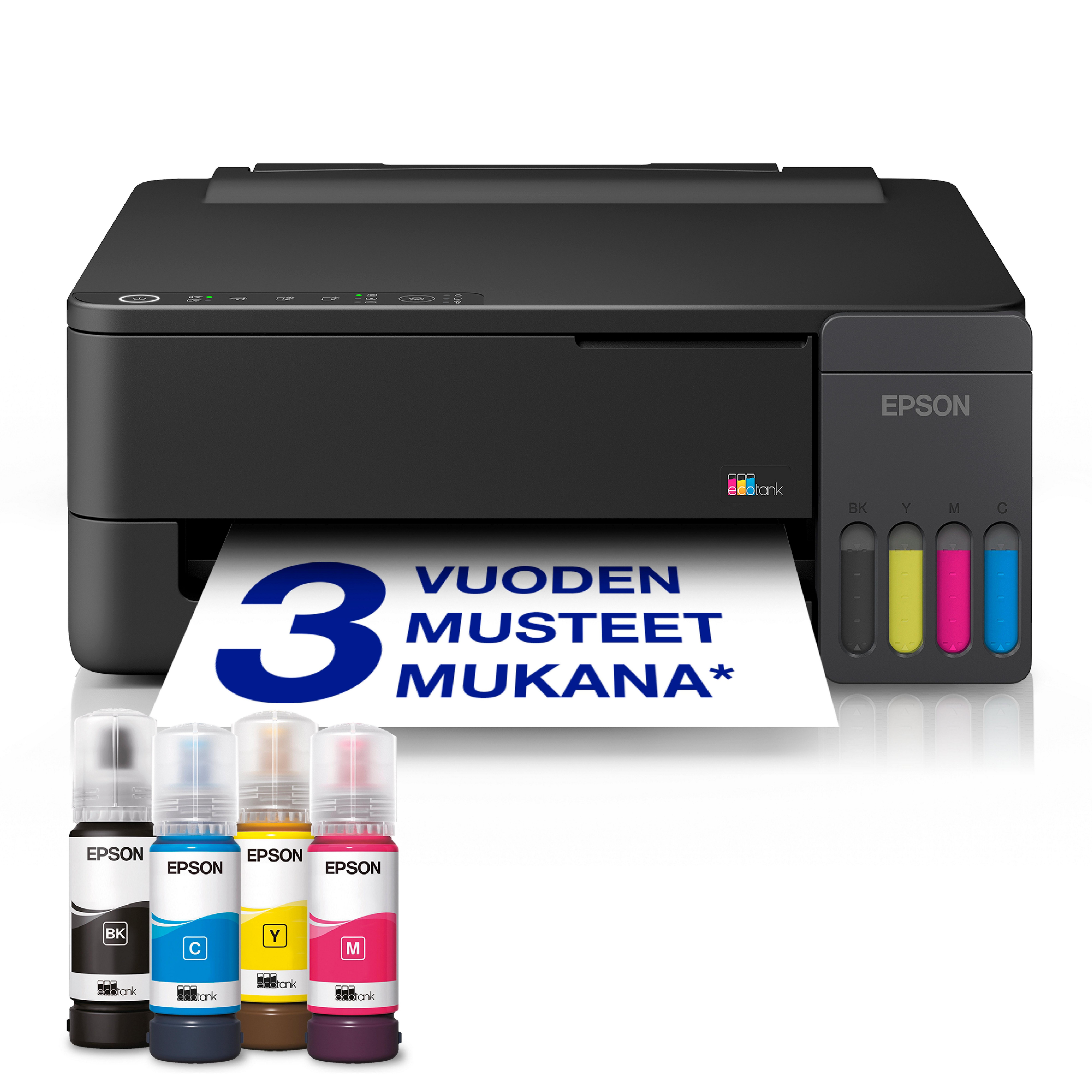 EcoTank ET-1910 A4 -mustesäiliötulostin Wi-Fi- ja AirPrint-tuella, mukana jopa kolmen vuoden musteet