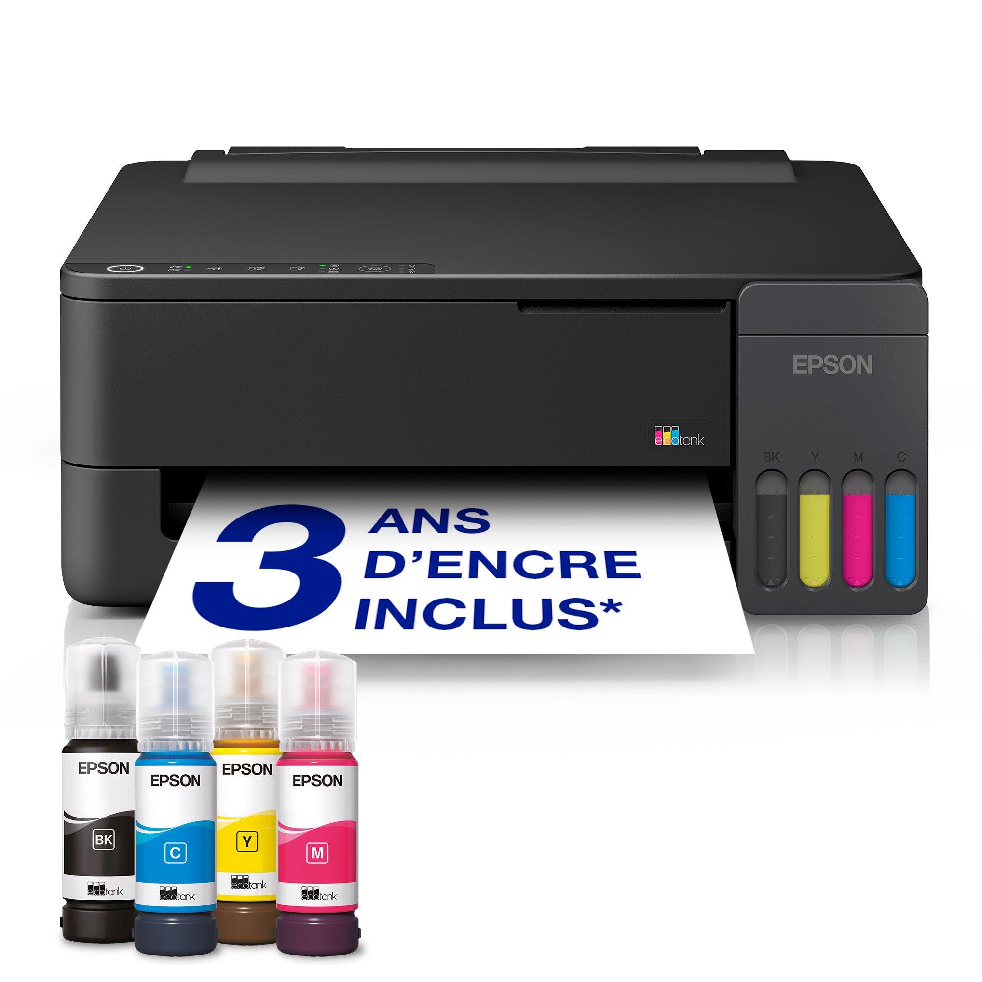 Imprimante A4 Wi-Fi et AirPrint EcoTank ET-1910 équipée de réservoirs d’encre, avec jusqu’à 3 ans d’encre inclus
