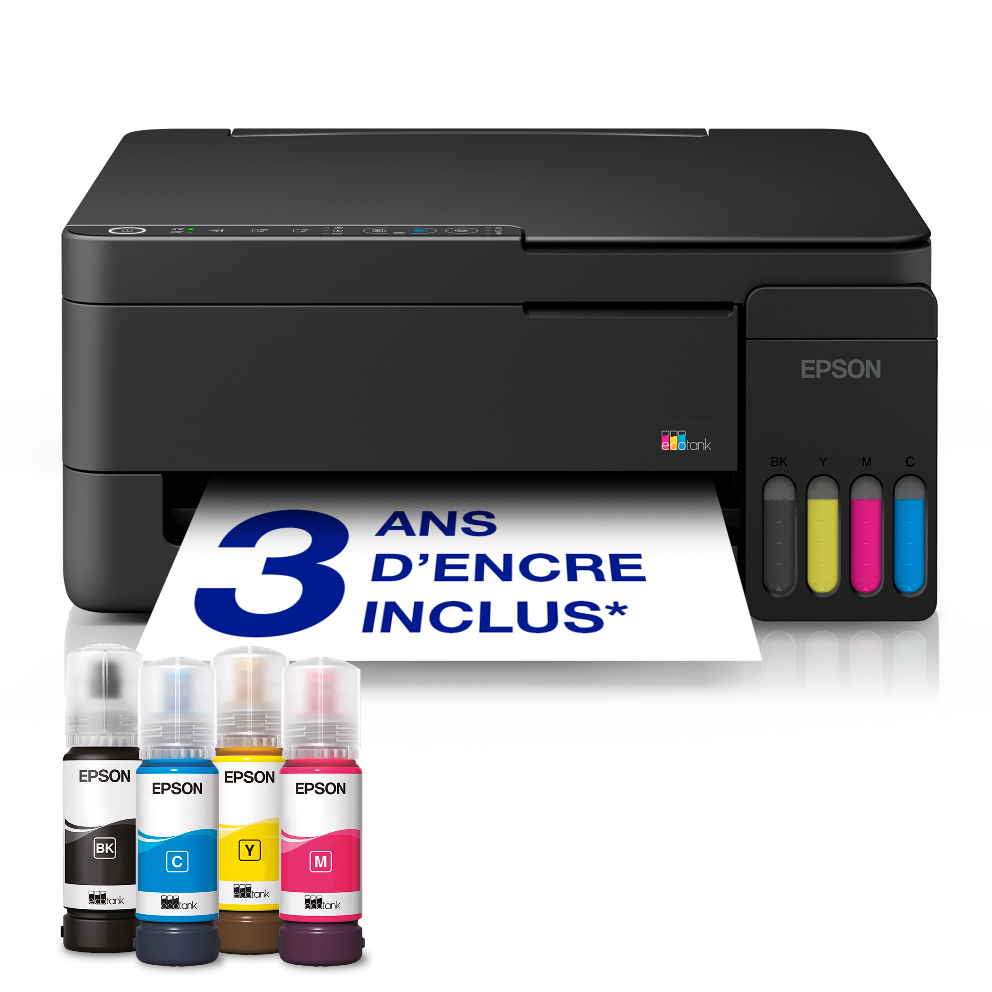 Solution d’impression multifonction A4 Wi-Fi et AirPrint EcoTank ET-2911 équipée de réservoirs d’encre, avec jusqu’à 3 ans d’encre inclus