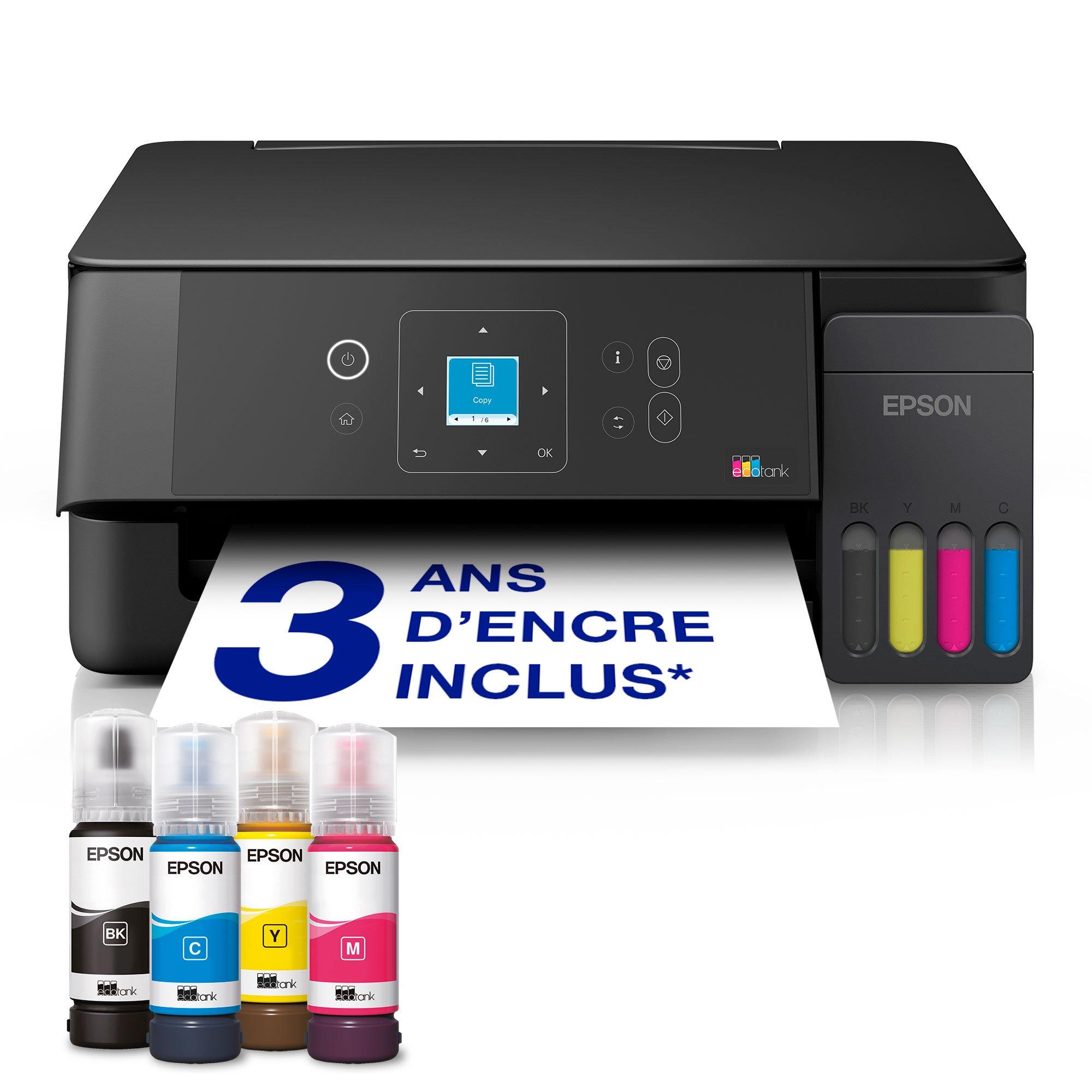 Solution d’impression multifonction A4 Wi-Fi et AirPrint EcoTank ET-2920 équipée de réservoirs d’encre, écran LCD et jusqu’à 3 ans d’encre inclus