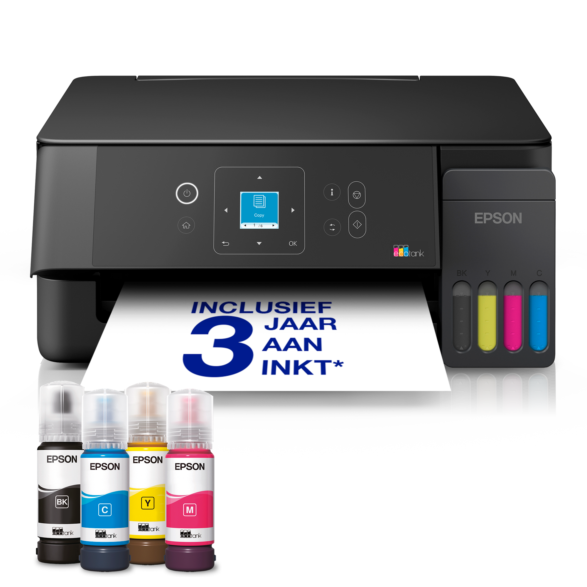 EcoTank ET-2920 multifunctionele A4 Wi-Fi en AirPrint-printer met inkttank en LCD-scherm, inclusief tot wel 3 jaar aan inkt