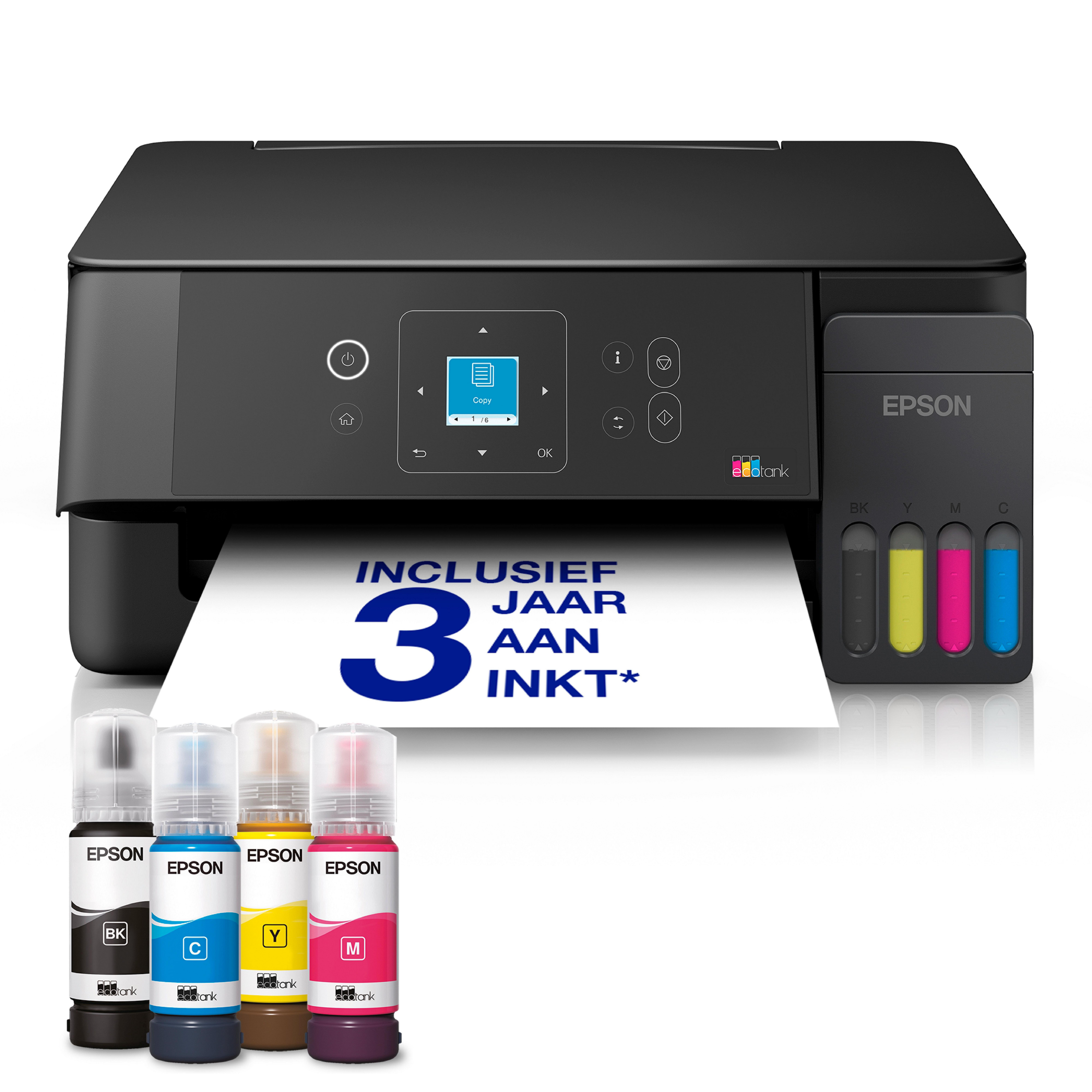 EcoTank ET-2920 multifunctionele A4 Wi-Fi en AirPrint-printer met inkttank en LCD-scherm, inclusief tot wel 3 jaar aan inkt