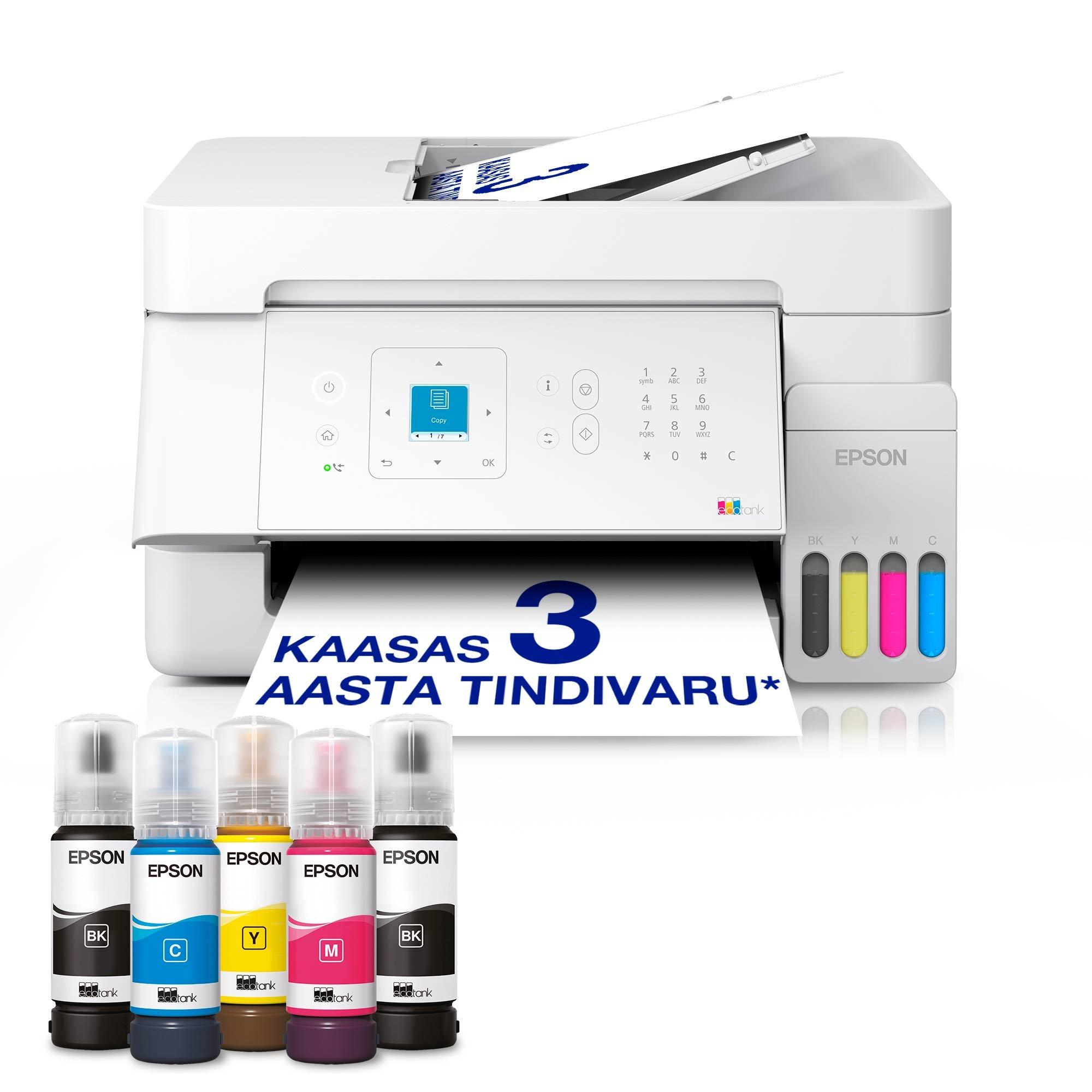 EcoTank L5396 Wi-Fi ja AirPrinti tindimahutiga mitmeotstarbeline A4 printer, millel on LCD-ekraan, ADF ja kaasas kuni 3 aasta tindivaru