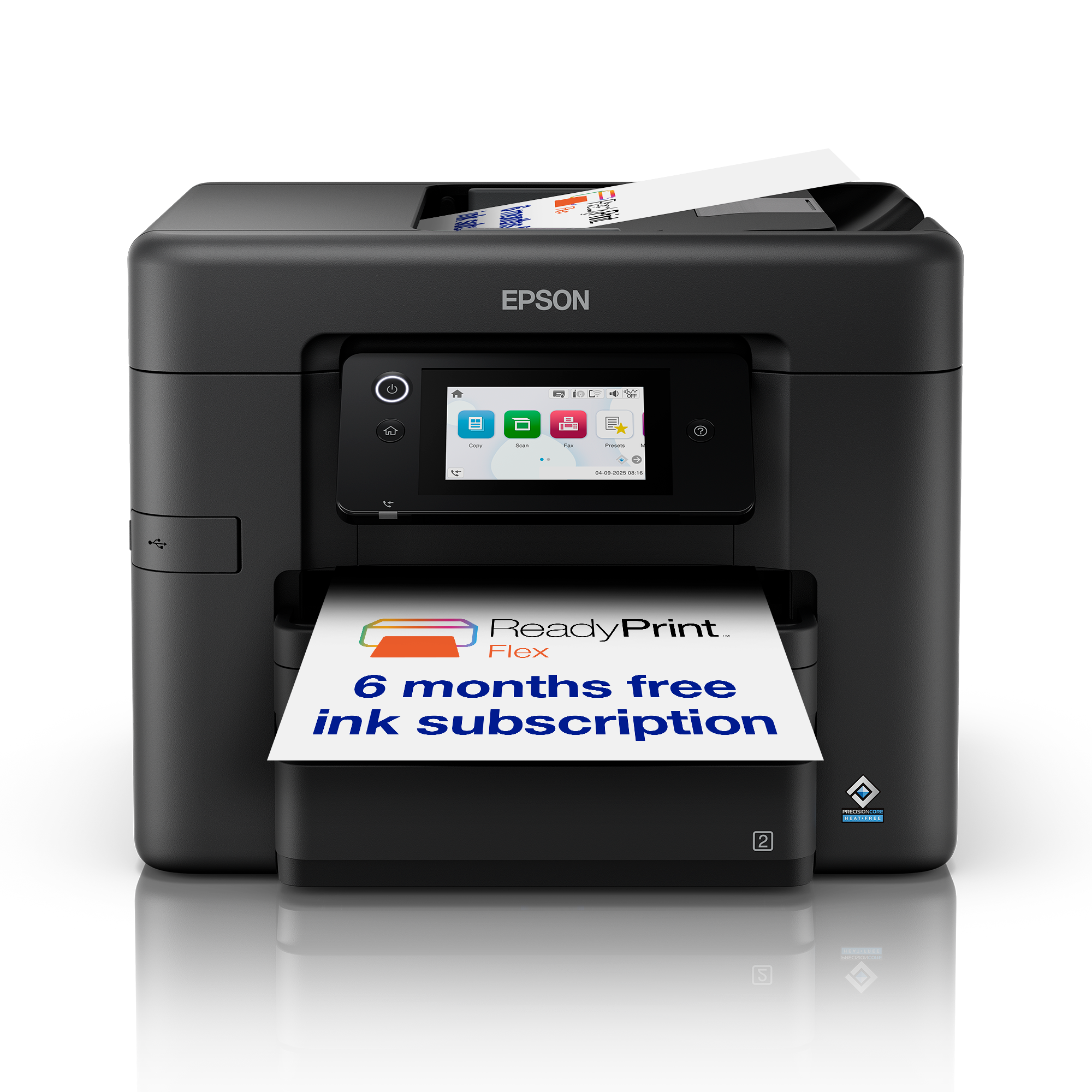 WorkForce Pro WF-4930 A4 Multifunction Wireless Inkjet printer including 6 months free ink with ReadyPrint Subscription*