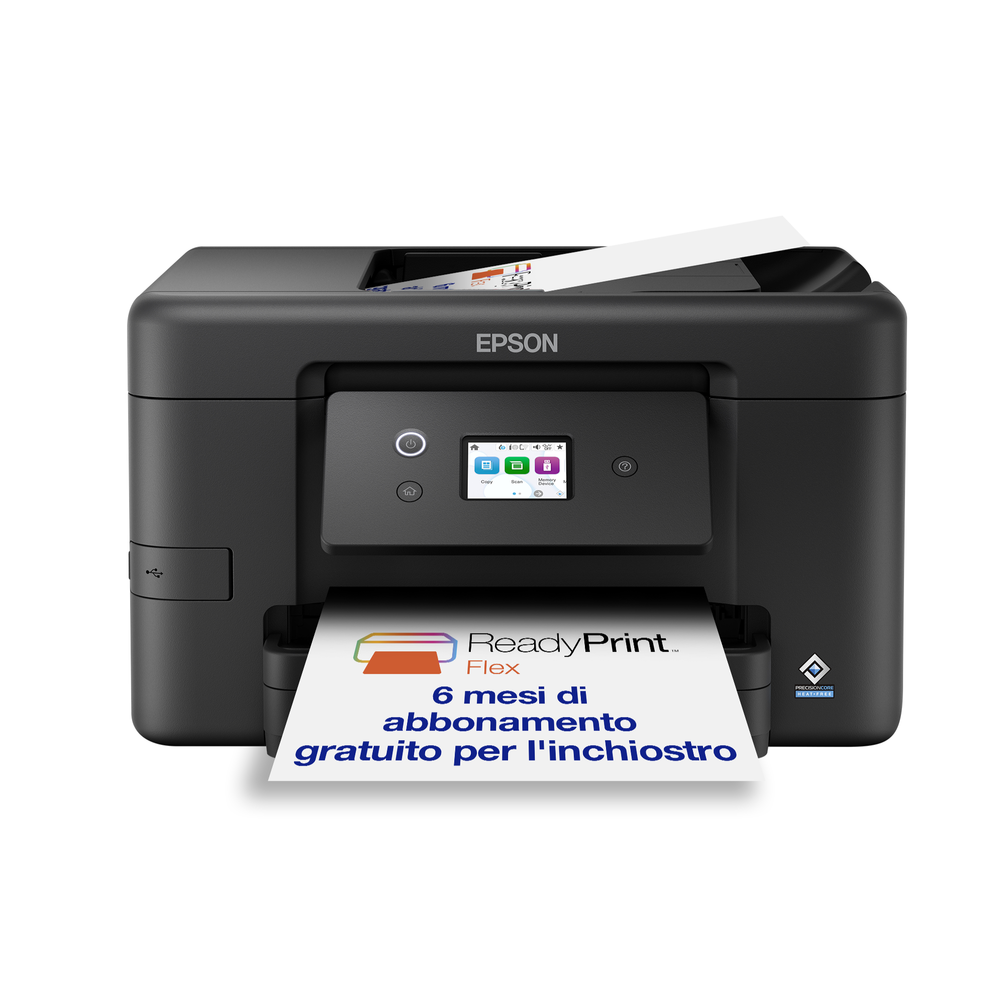 Stampante inkjet wireless multifunzione A4 WorkForce Pro WF-3920 con inchiostro gratuito per 6 mesi e abbonamento ReadyPrint*
