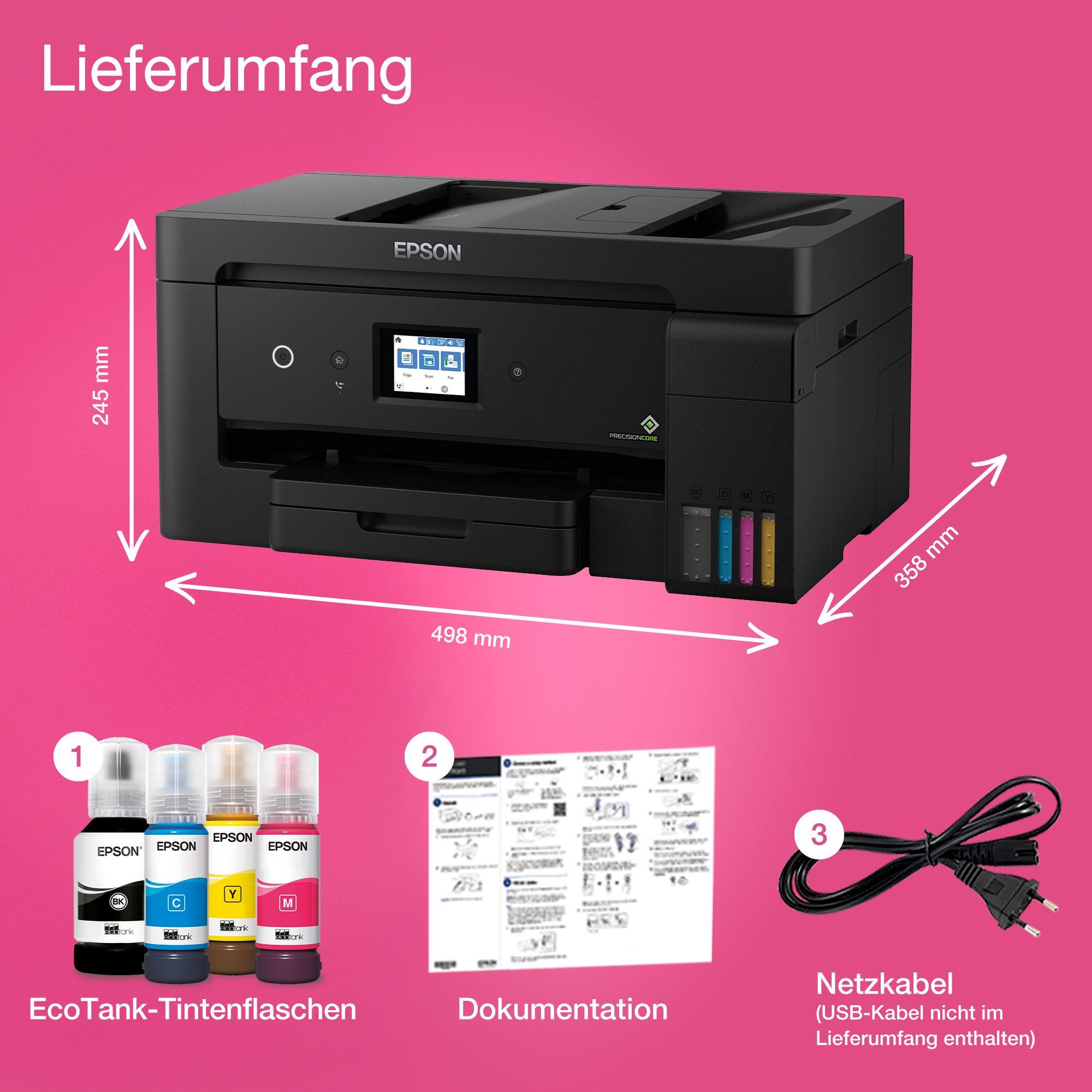 EcoTank ET-15000 DIN-A3+-Multifunktions Wi–Fi-Tintentankdrucker, mit einem im Lieferumfang enthaltenen Vorrat an Tinte für bis zu 3 Jahre whats in the box