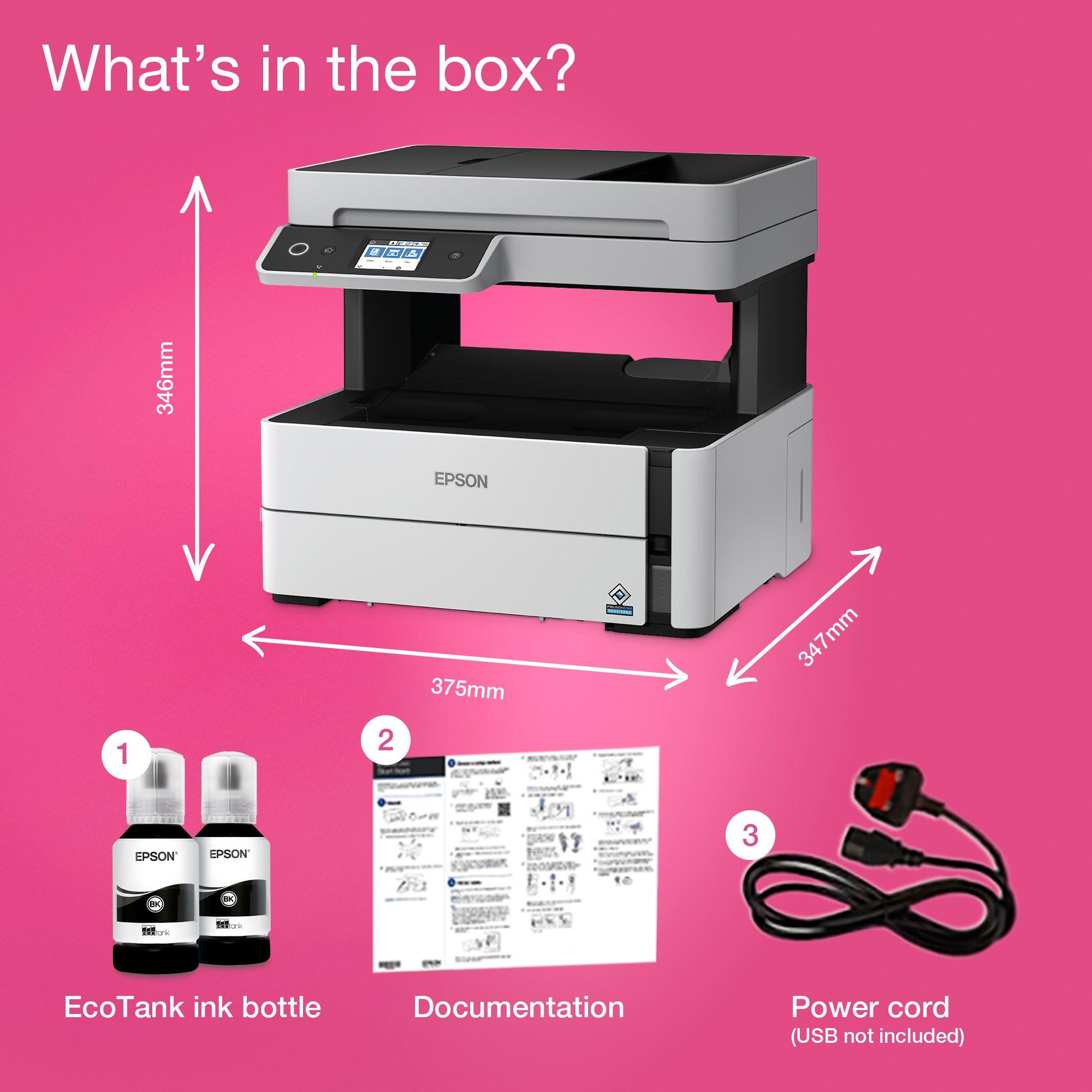 EcoTank ET-M3180 whats in the box
