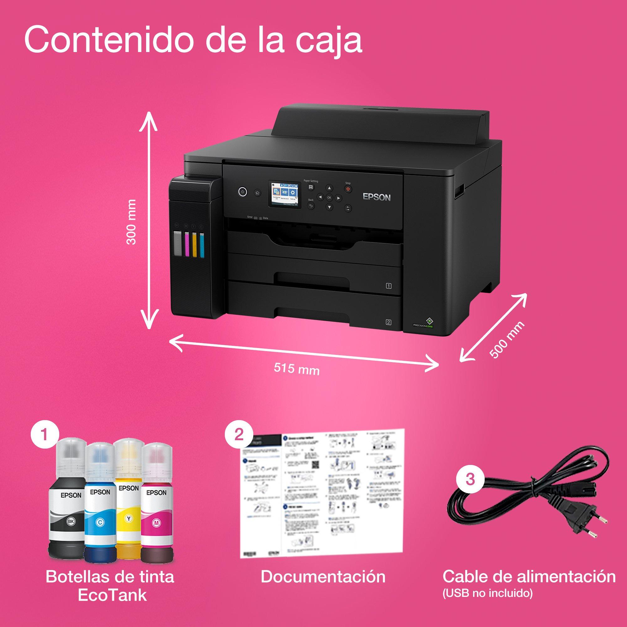 Impresora EcoTank ET-16150 A3+ con depósito de tinta y Wi-Fi whats in the box