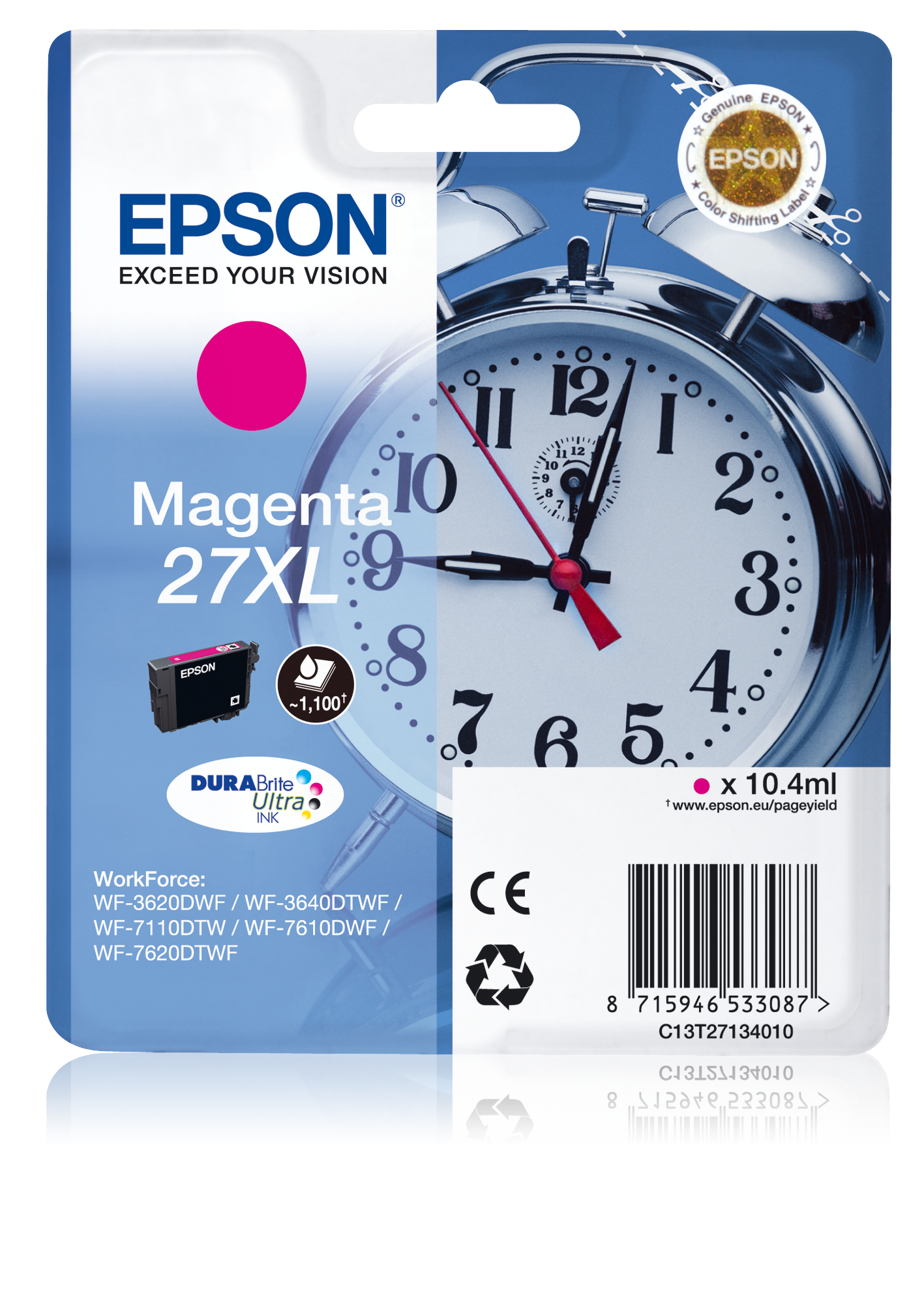 Singlepack Magenta 27XL DURABrite Ultra Ink