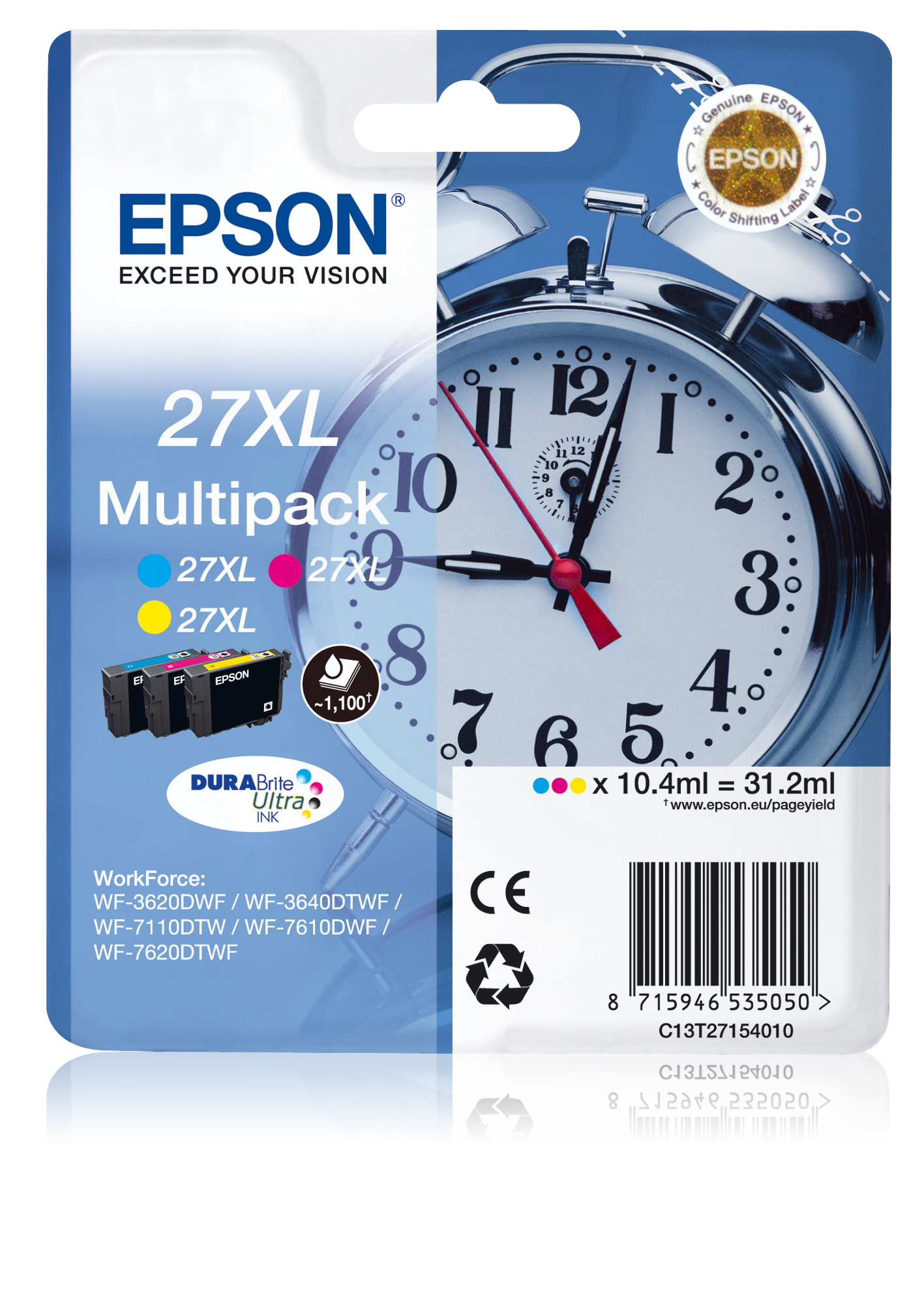 Multipack 3-colour 27XL DURABrite Ultra Ink