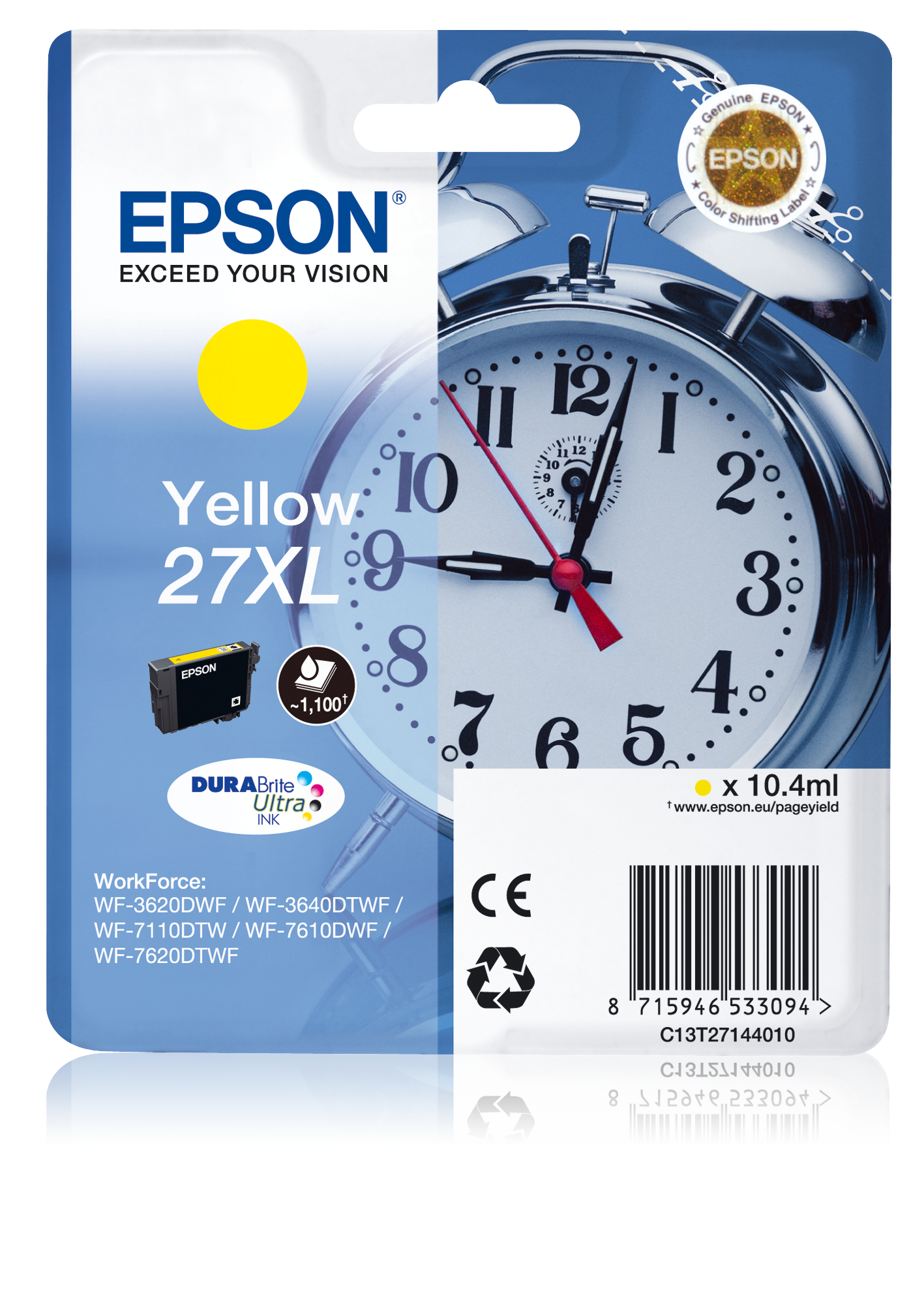 Singlepack Yellow 27XL DURABrite Ultra Ink