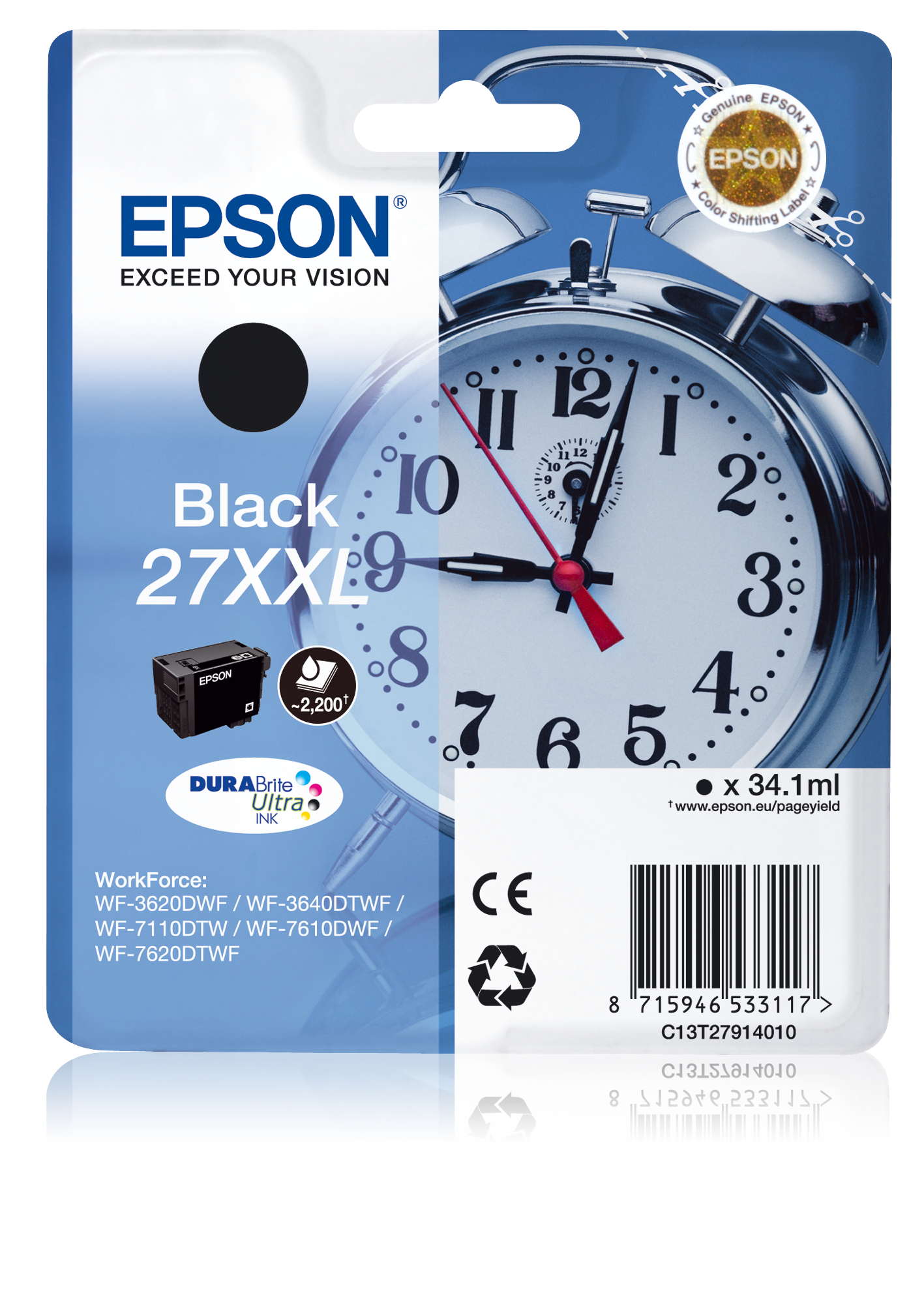 Singlepack Black 27XXL DURABrite Ultra Ink