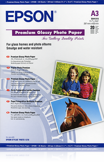Premium Glossy Photo Paper, DIN A3, 255g/m2, 20 Vel | Papier media | Inkt & | Producten | Epson