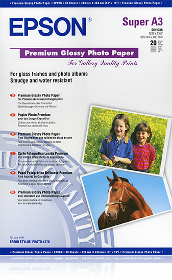 Premium Glossy Photo Paper, DIN A3+, 255g/m2, 20 Sheets | Paper