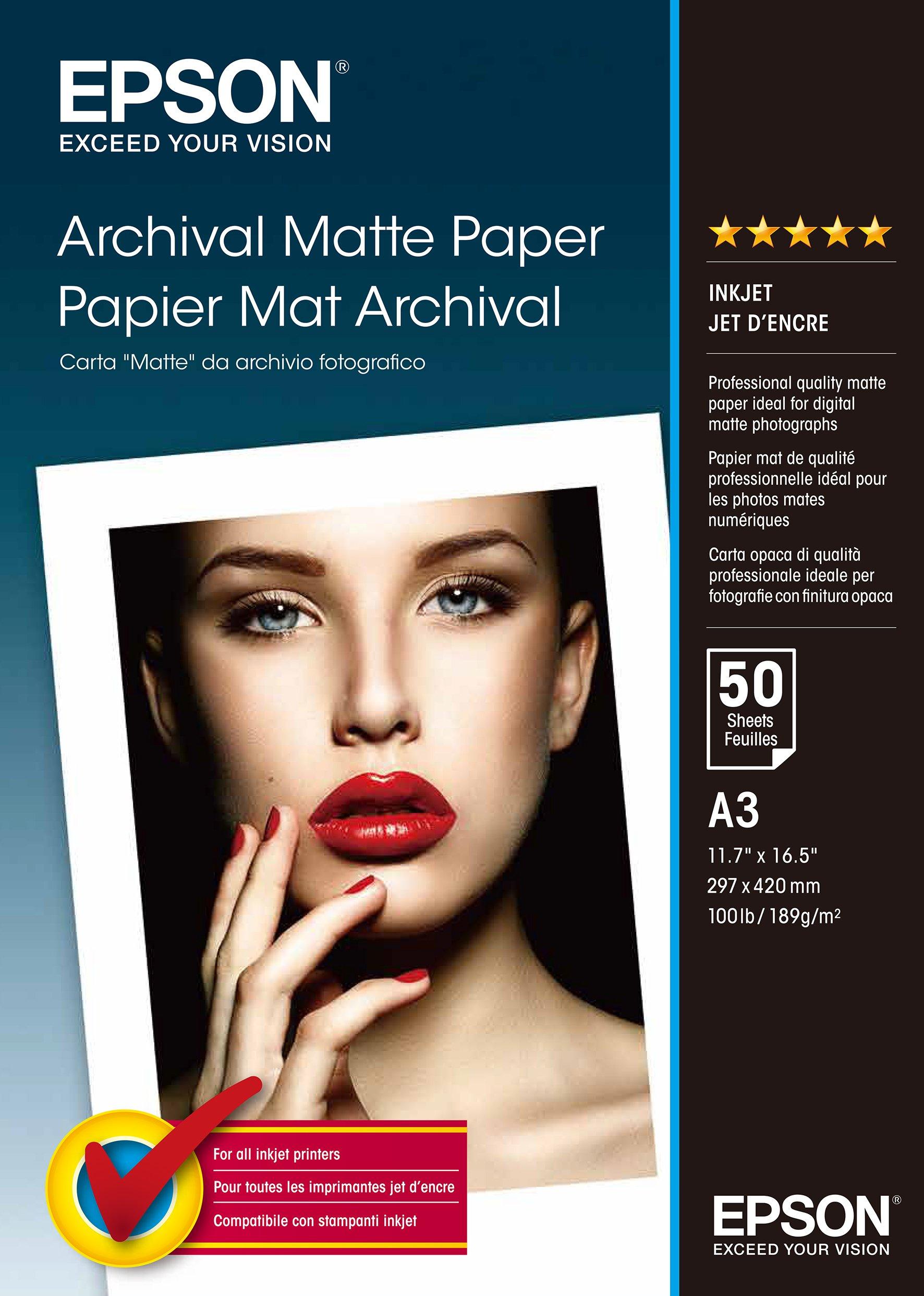 Archival Matte Paper, DIN A3, 189g/m2, 50 Sheets