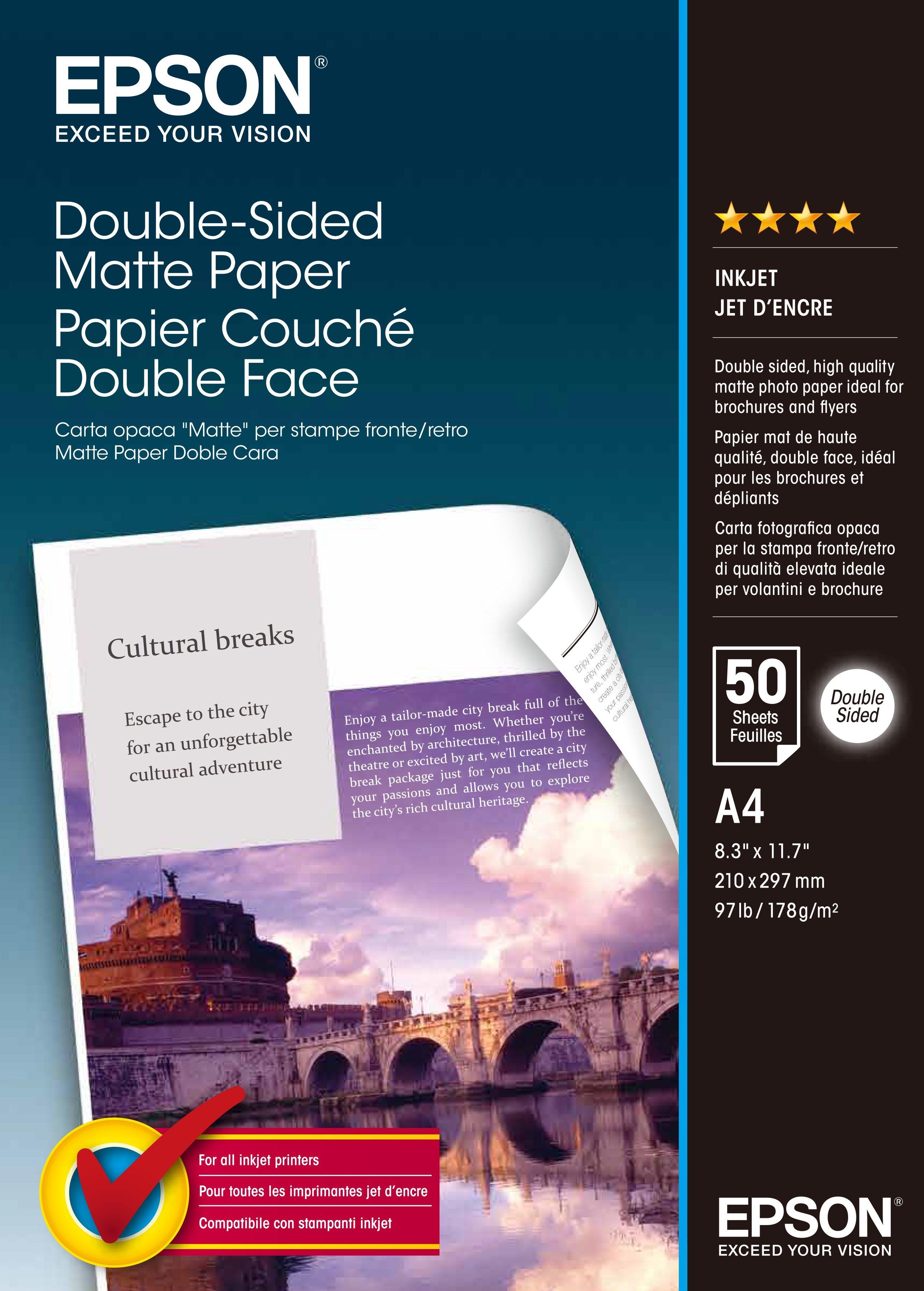 Double Sided Matte Paper A4 50 Sheets Paper And Media Ink And Paper Products Epson 9265