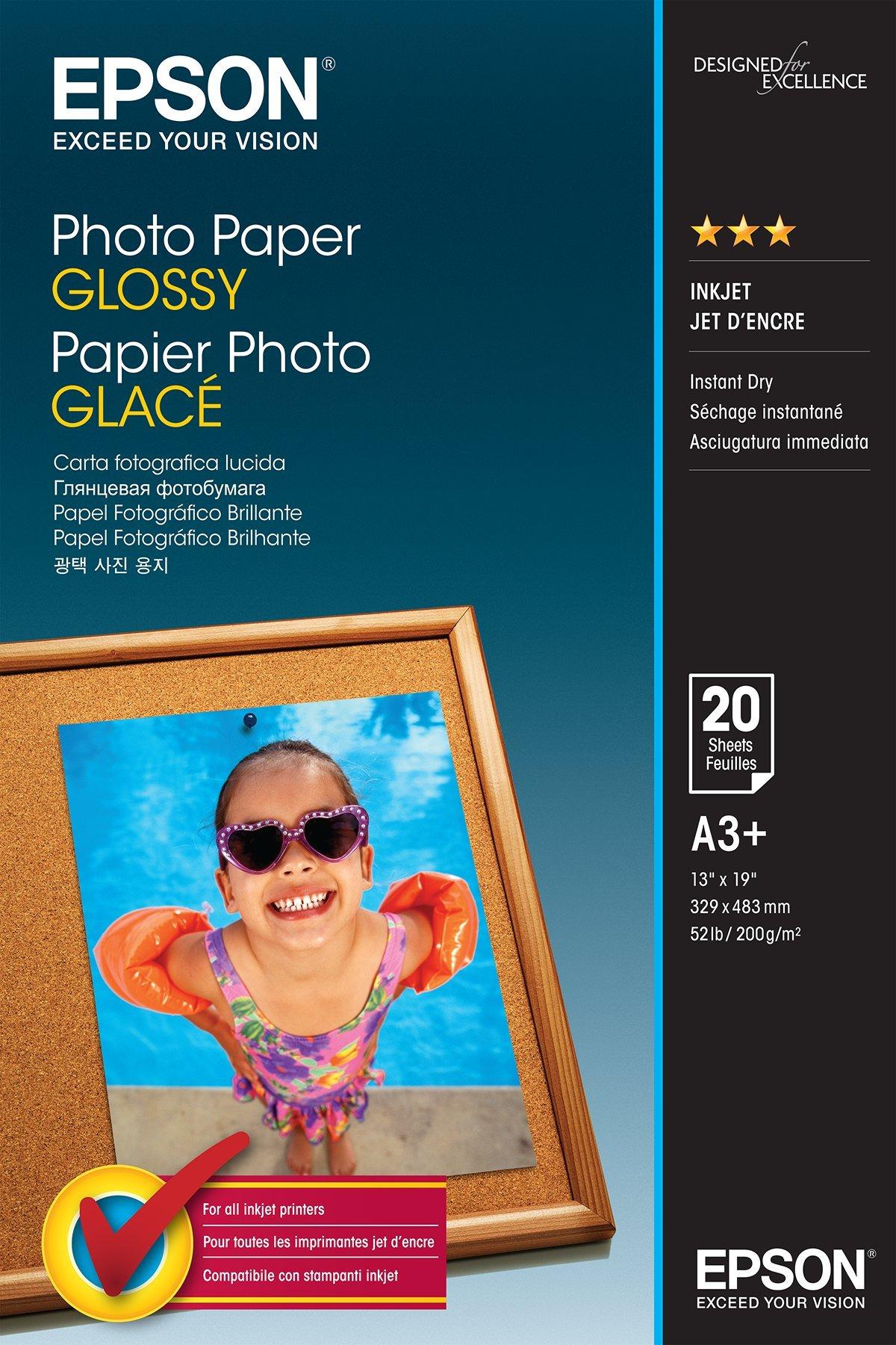 Papier photo satin glacé Epson A3 255 g - 20 feuilles