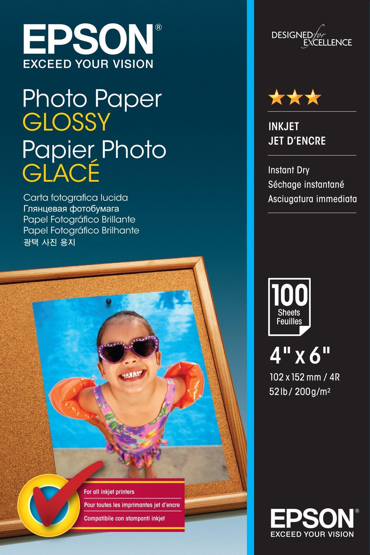 Papel fotográfico brillante glossy 10x15 200gr por 100 hojas - Data Print