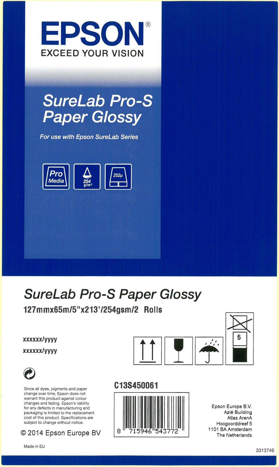 SureLab Pro-S Paper Glossy BP 8x65 2 rolls