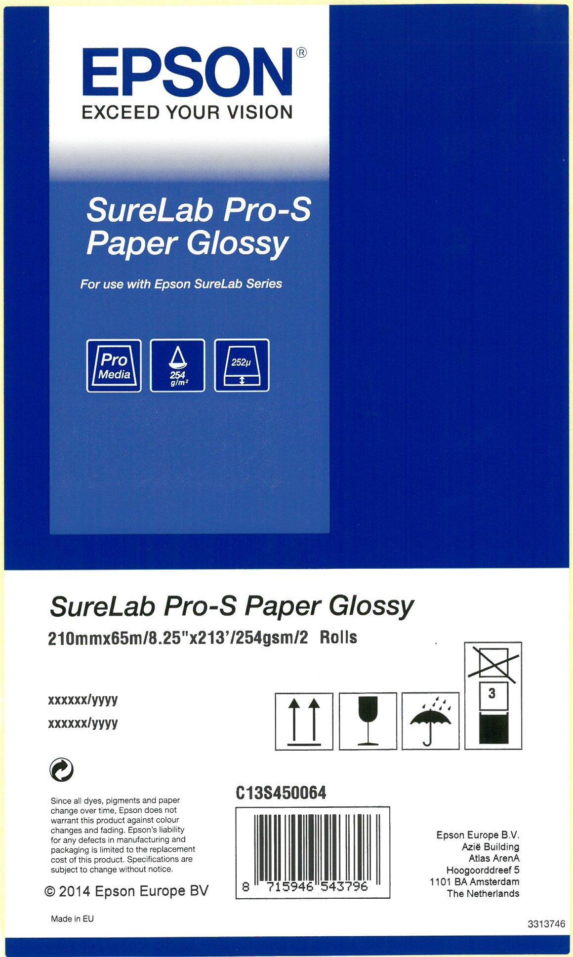 SureLab Pro-S Paper Glossy BP A4x65 2 rolls